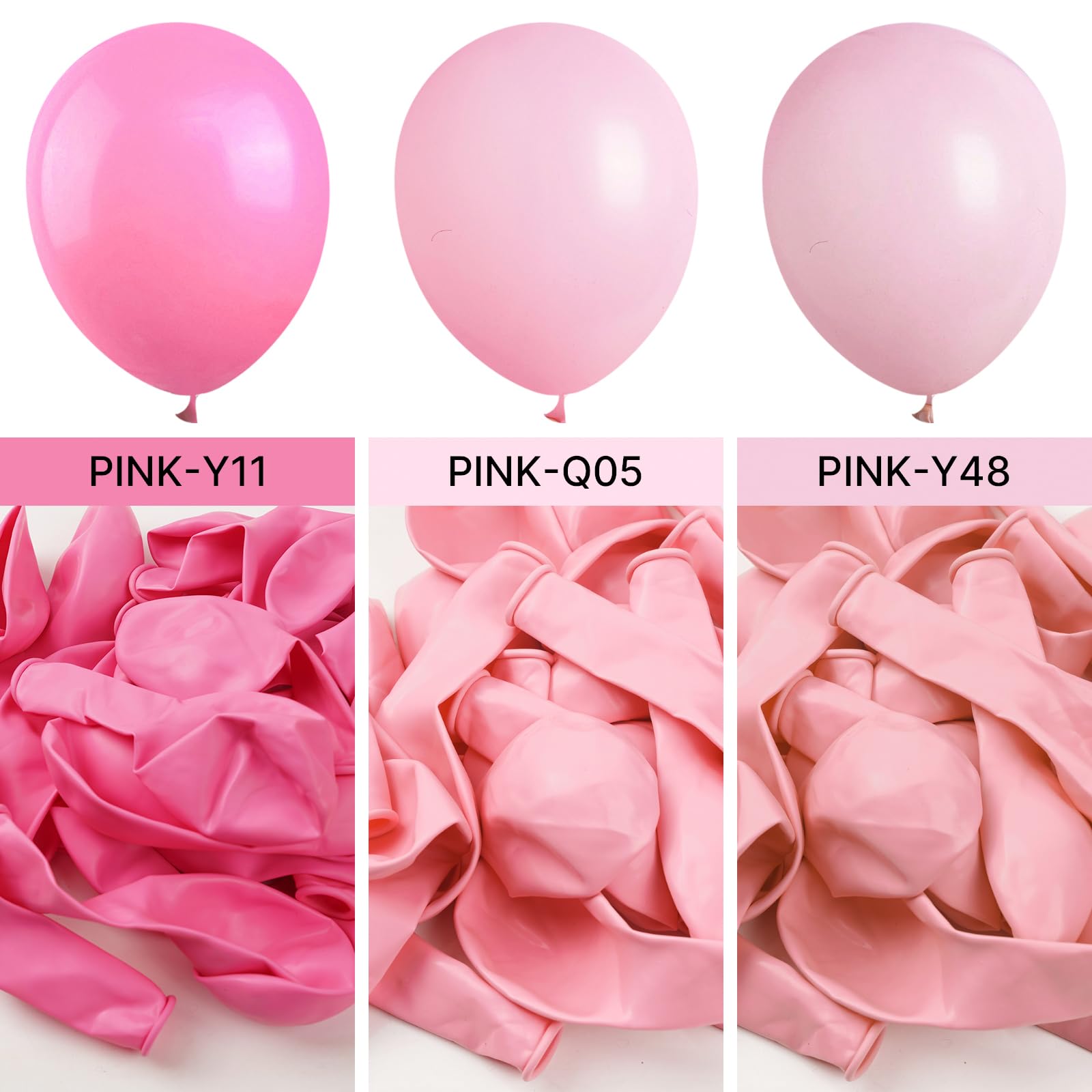 PartyWoo Light Pink Balloons 51 pcs 12 Inch Pastel Baby Pale Pink Latex Balloons for Baby Shower Gender Reveal Valentine's Day Engagement Wedding Princess Birthday Party Decorations Pink-Q05