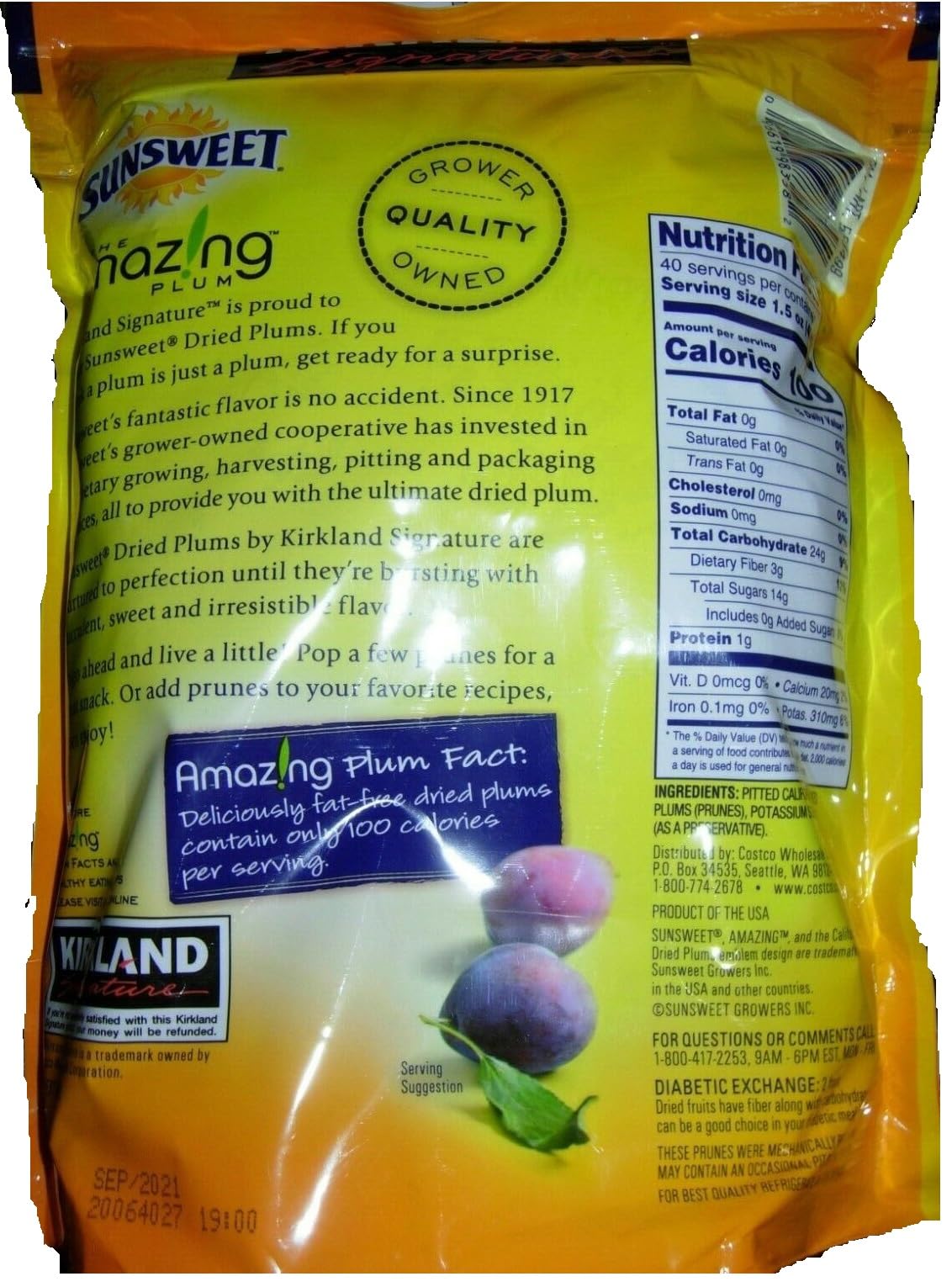 Signature's Dried Plums Pitted Prunes, 3.5 Pounds