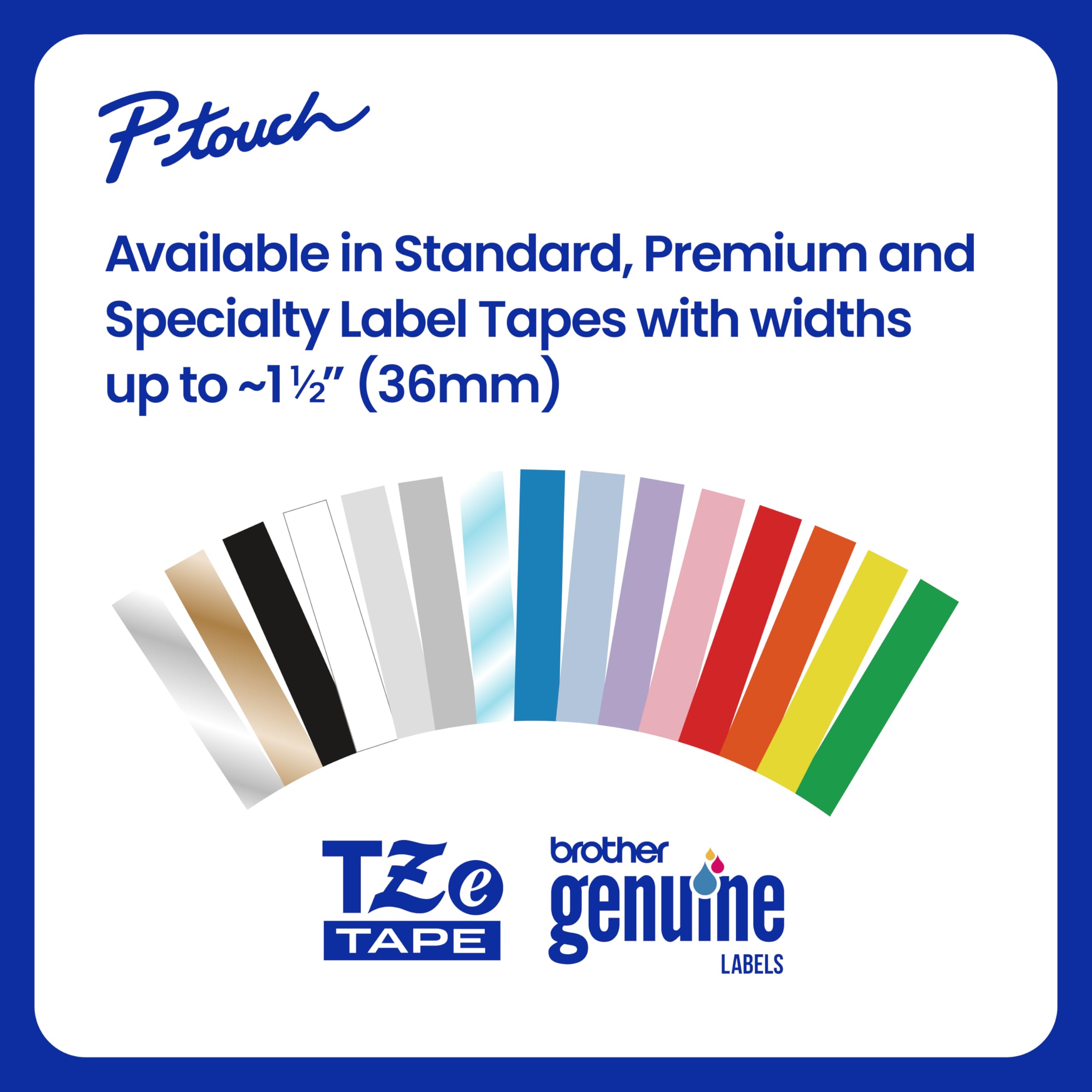 Brother Genuine P-Touch TZE-N201 Tape, 9/64" (0.13") Wide Super-Narrow Non-Laminated Tape, Black on White, Recommended for Home and Indoor Use, 0.13" x 26.2' (3.5mm x 8M), Single-Pack, TZEN201