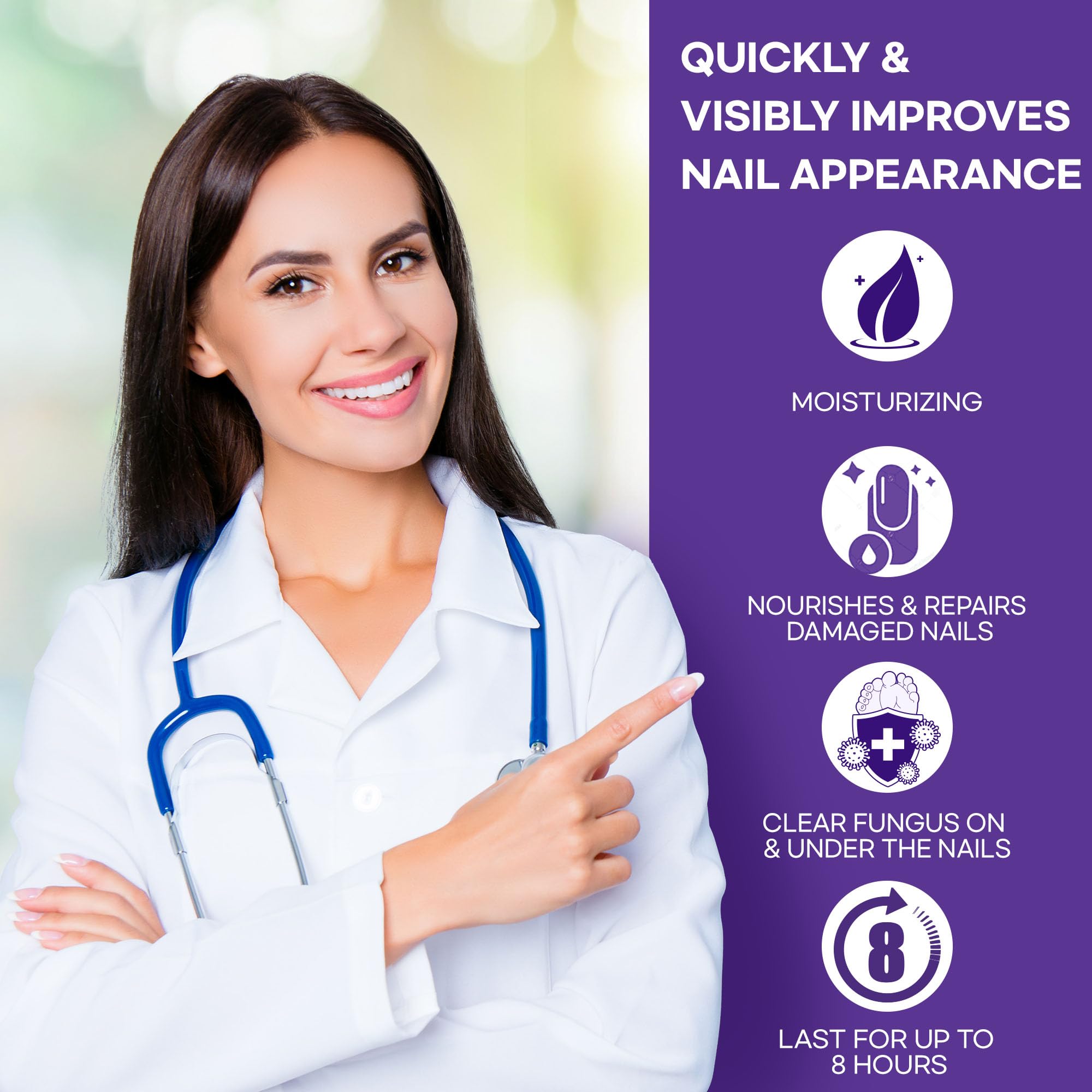 Extra Strength Toenail Fungus Treatment Patches: Nail Fungus Treatment for Toenail Fingernails - Fungal Nail Patches Nail Repair Patches - 8-Hour Nightime Nail Renewal Patches - 21Patches