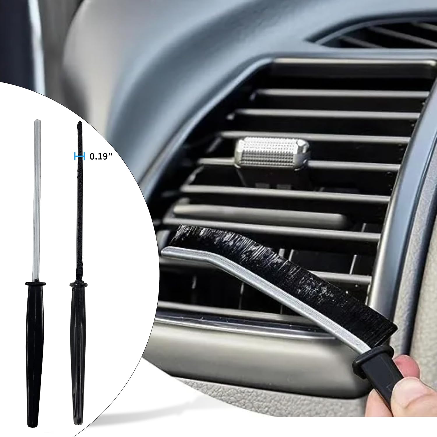 6 Pcs Hard Bristle Crevice Cleaning Brush, Multifunctional Gap Cleaning Brush Tool for Small Spaces Cleaning, Scrub Brush Suitable for Kitchen, Bathroom Faucets, Windows, Tiles