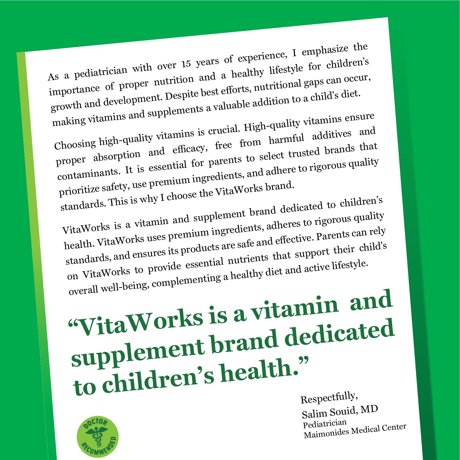 VitaWorks Kids Iron 10mg with Vitamin C 50mg Chewable Tablets - Tasty Natural Flavored - Vegan, Vegetarian, GMO-Free, Nut Free - Dietary Iron Supplement - Blood Formation for Children - 120 Chewables