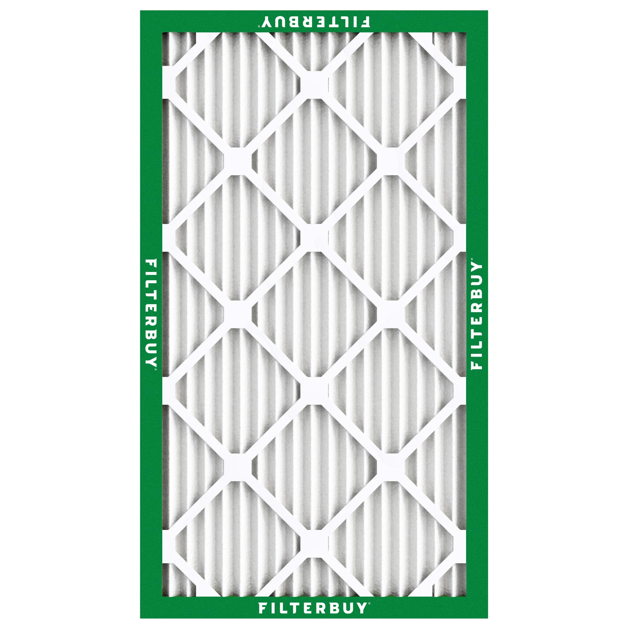 Filterbuy 16x24x1 Air Filter MERV 8 Dust Defense (4-Pack), Pleated HVAC AC Furnace Air Filters Replacement (Actual Size: 15.38 x 23.38 x 0.75 Inches)