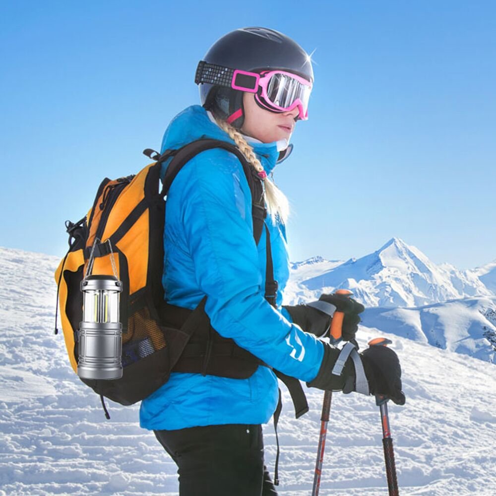 LED Camping Lantern Lights - 500 Lumens Collapsible Camping Lights - Power Outage Lantern Battery Powered for Emergency, Hurricane, Storms, 4 Pack