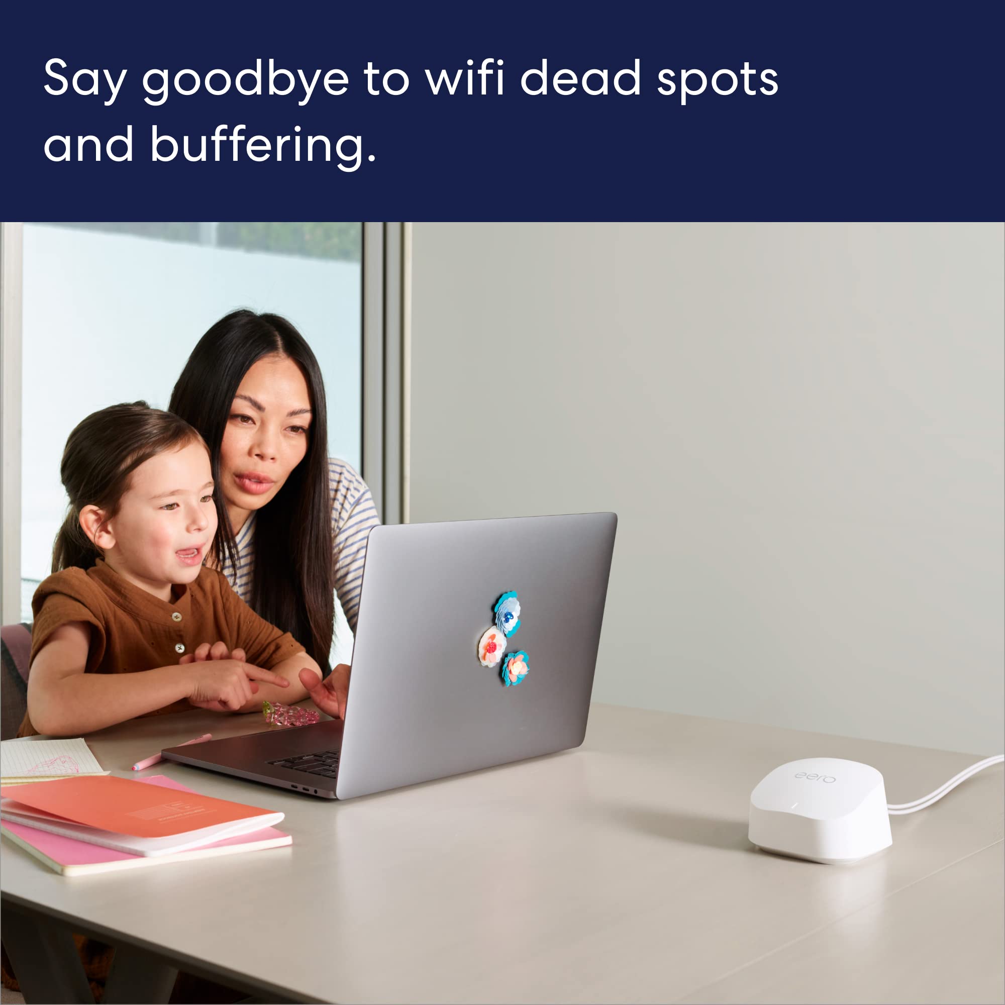 Amazon eero 6+ mesh wifi router (newest model) - Say goodbye to wifi dead spots, Coverage up to 3,000 sq. ft., Connect 75+ devices, 2-Pack