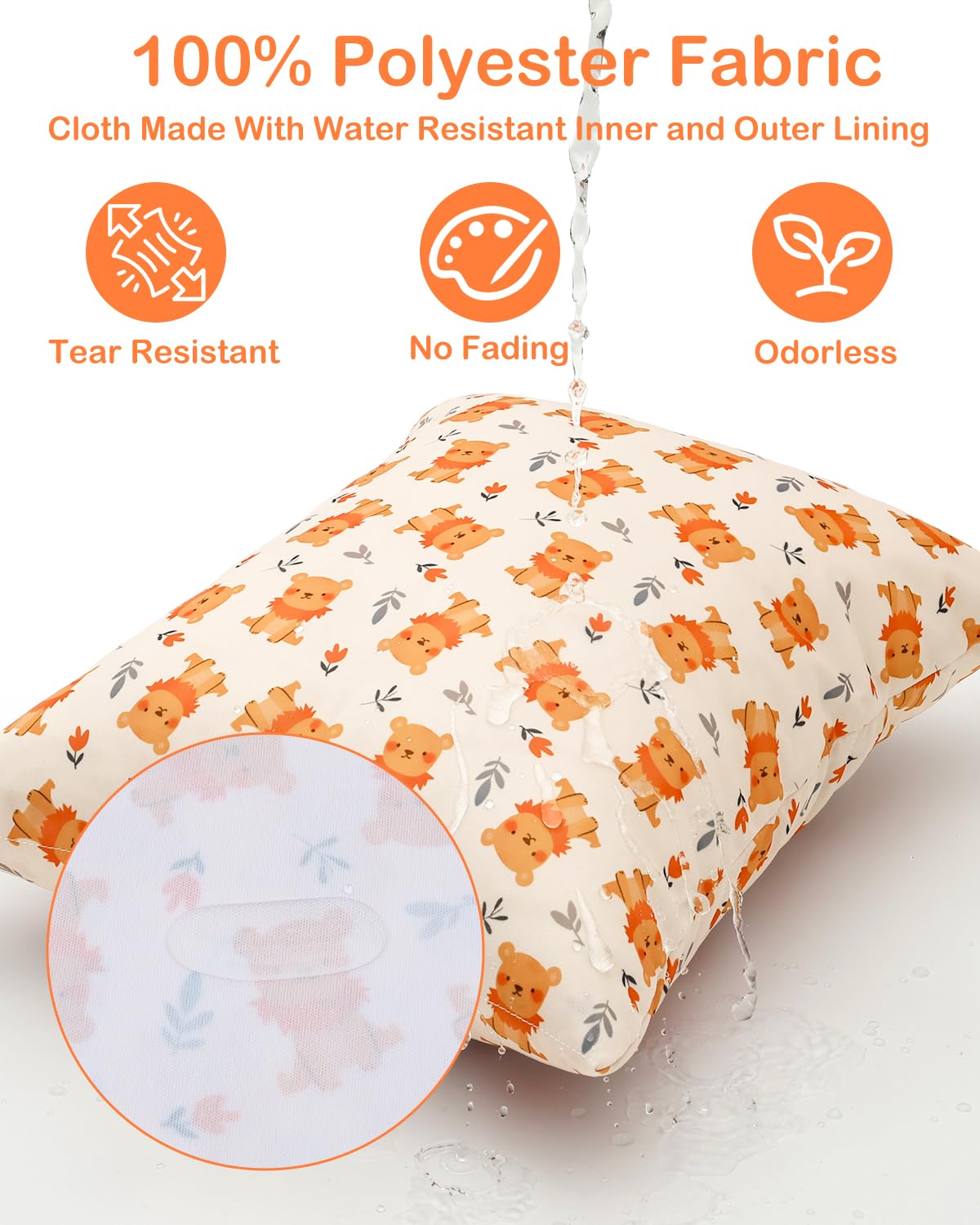 ALVA ALVABABY 3pcs Cloth Diaper Wet Dry Bags Waterproof Reusable with Two Zippered Pockets Travel Beach Pool Daycare Soiled Baby Items Yoga Gym Bag for Swimsuits or Wet Clothes 3L-ZM33