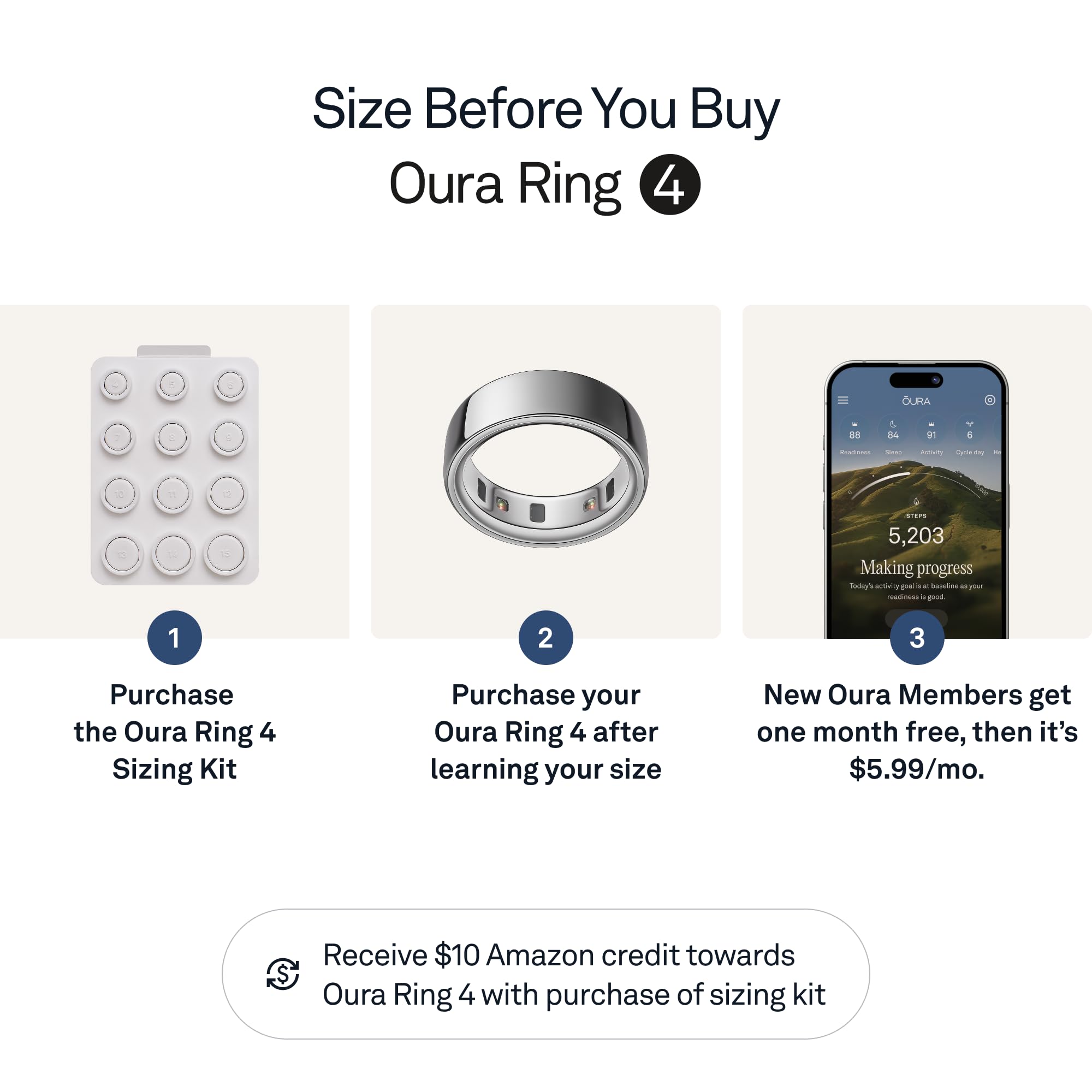 Oura Ring 4 - Silver - Size 7 - Sleep, Activity, Women’s Health, AI Advisor, Up to 8 Days of Battery Life, Size Before You Buy, Android & iOS Compatible