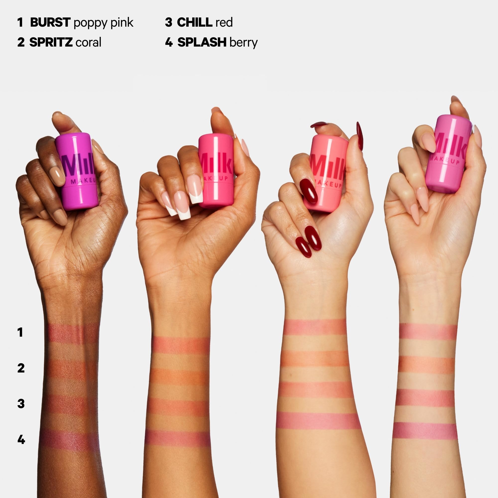 Milk Makeup Cooling Water Jelly Tint, Spritz (Coral) - 0.17 oz - Sheer Lip & Cheek Stain - Buildable Watercolor Finish - 1,000+ Swipes Per Stick - Vegan, Cruelty Free