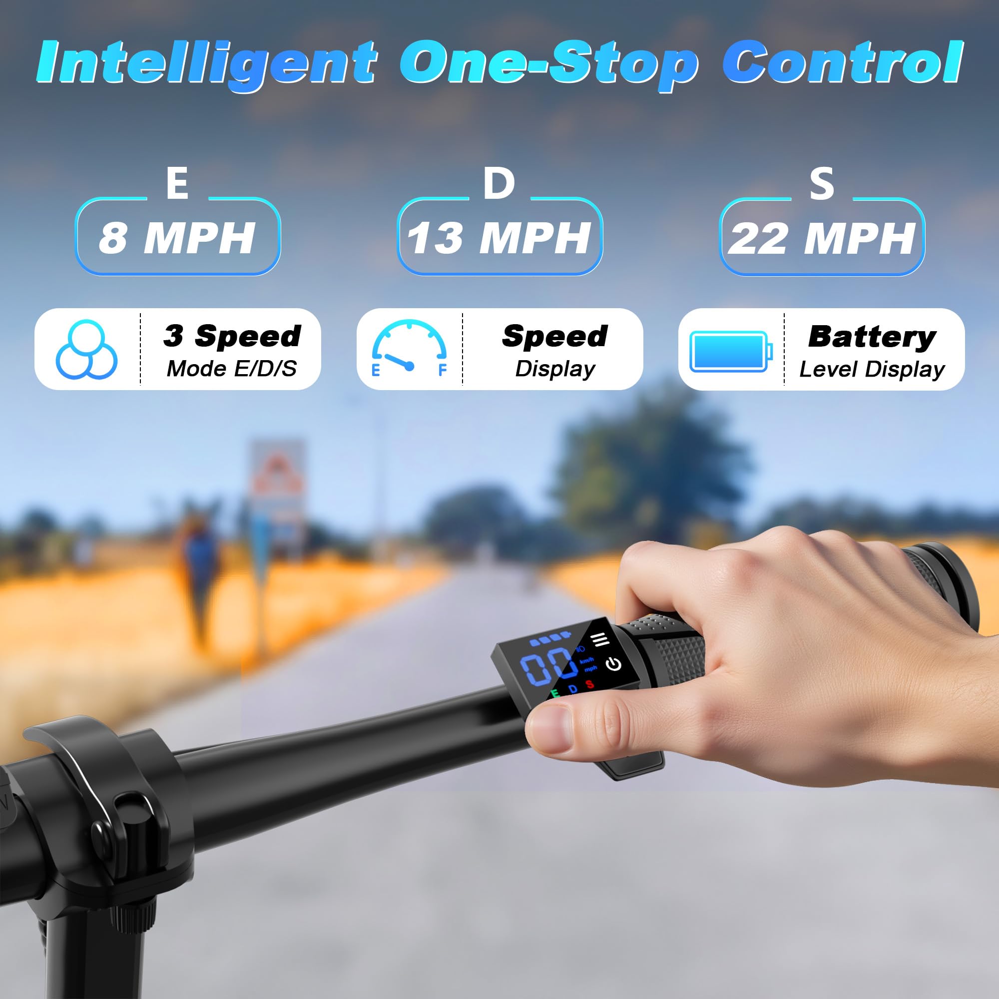 WERHY Electric Scooter,500W Motor, 14'' Tires, Top Speed 22 mph, Max 27/49 Miles Ranges, Foldable E-Scooter with Suspension &Adult, Digital Display, Cruise Control,Rear Seat Box