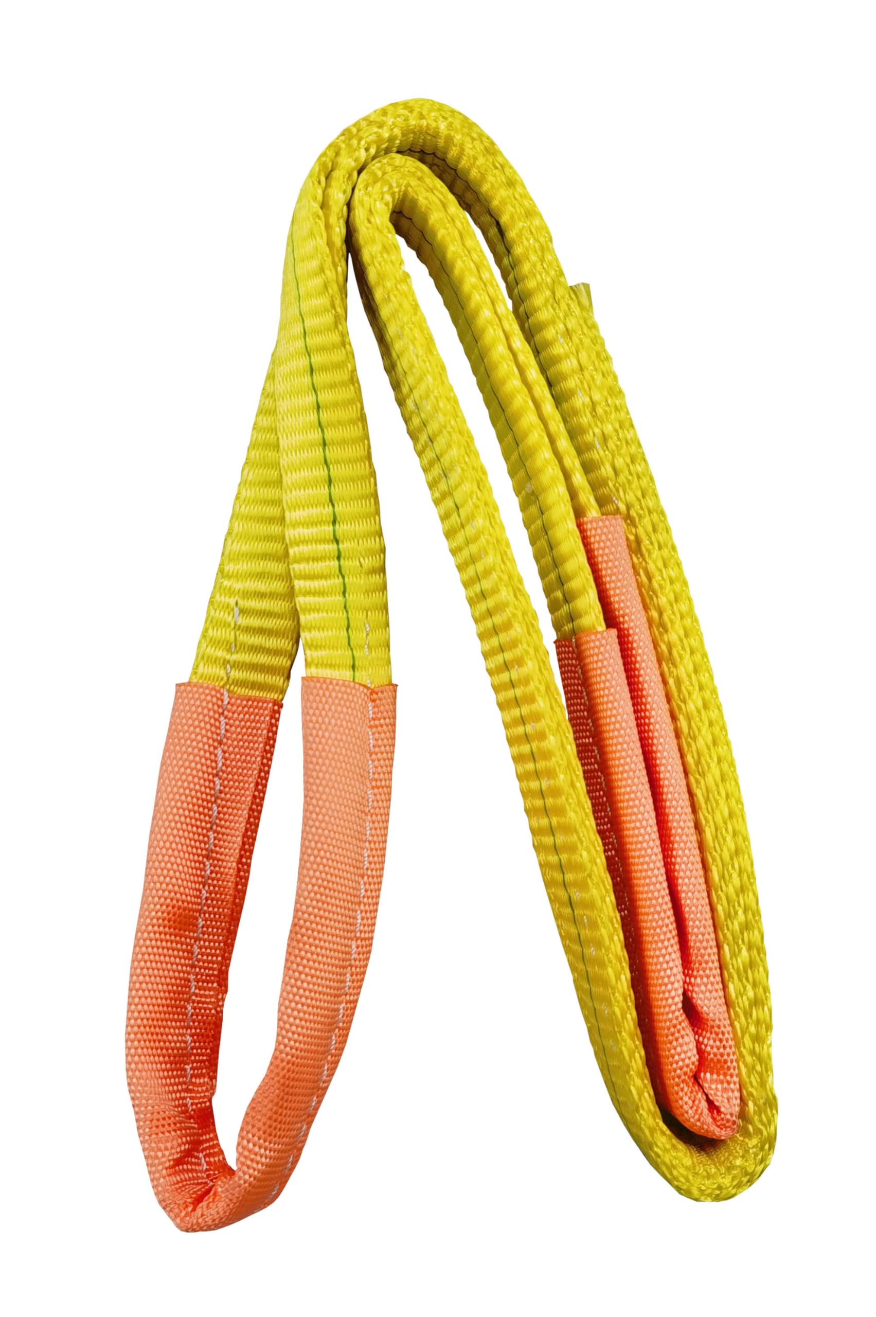 Everest C1130-2" x 3' Yellow Flat Sling Eye to Eye/Lifting Sling Strap Heavy Duty 2PLY 1-Pack