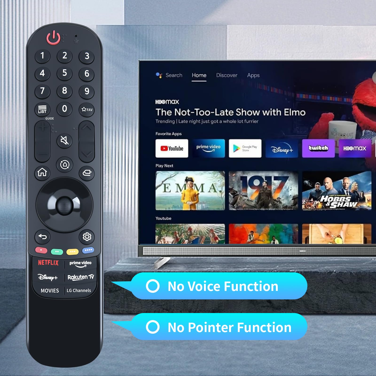 New MR23GA Replacement Magic Remote Control Compatible for LG 2023 Magic Smart TV with Netflix PrimeVideo Disney+ LG Channel Shortcut Buttons (NO Voice and Pointer Function
