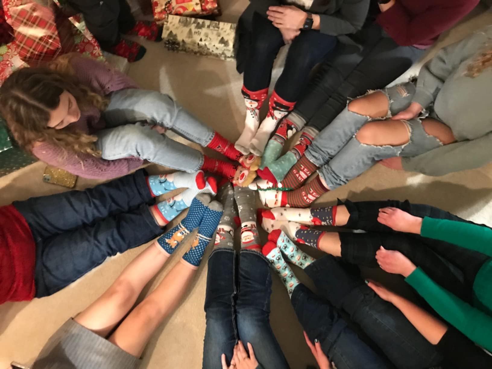 Gilbins 12 Pair, Holiday Gift Christmas Socks, 12 Different Designs, Cheerful Messages For The Holidays, Women Adults Size 9-11