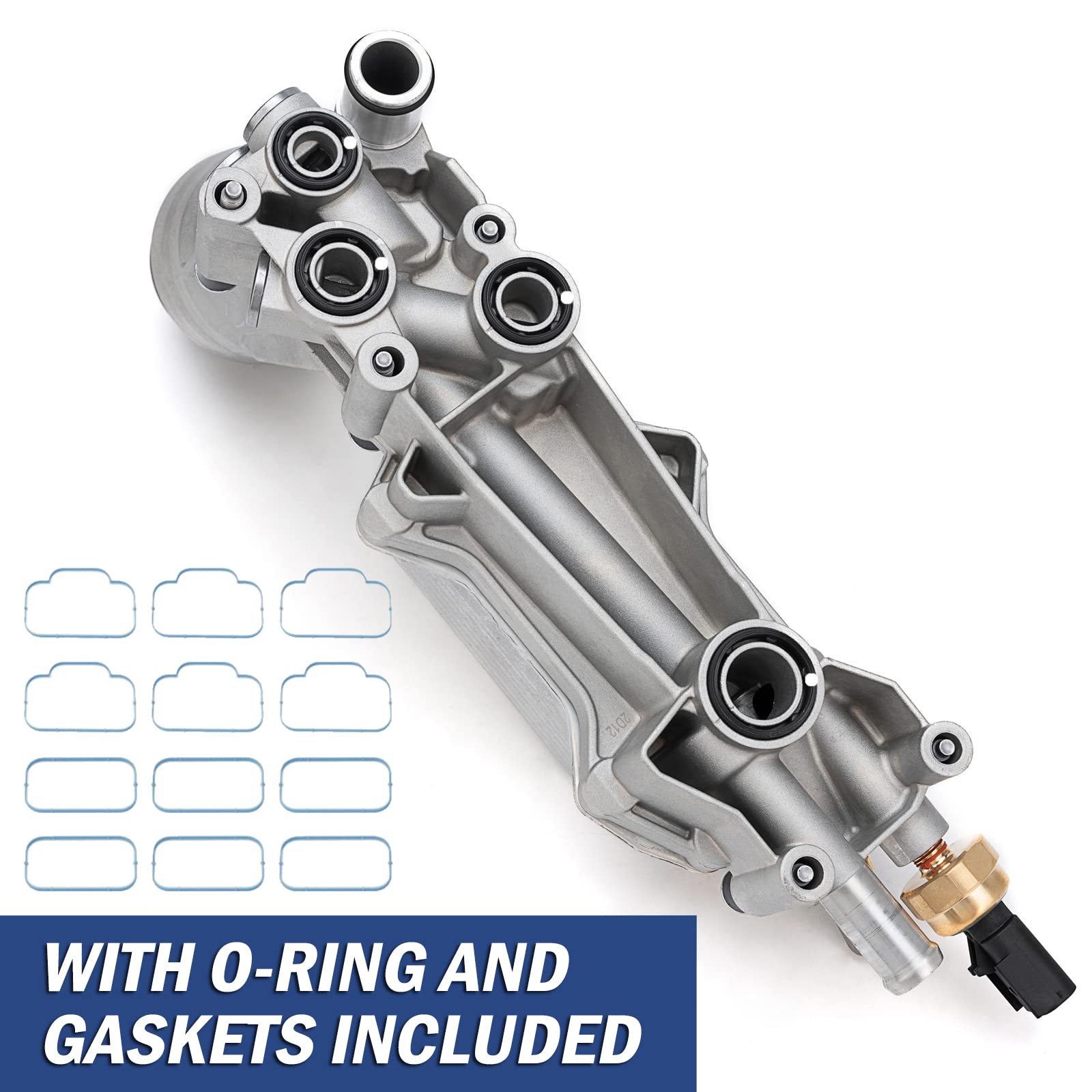 926-959 Engine Oil Cooler & Oil Filter Housing Adapter Assembly with Gaskets Sensor Kit 5184294AE 68105583AF Replacement for Chrysler 200 300 Dodge Ram Avenger Challenger Journey Caravan Wrangler