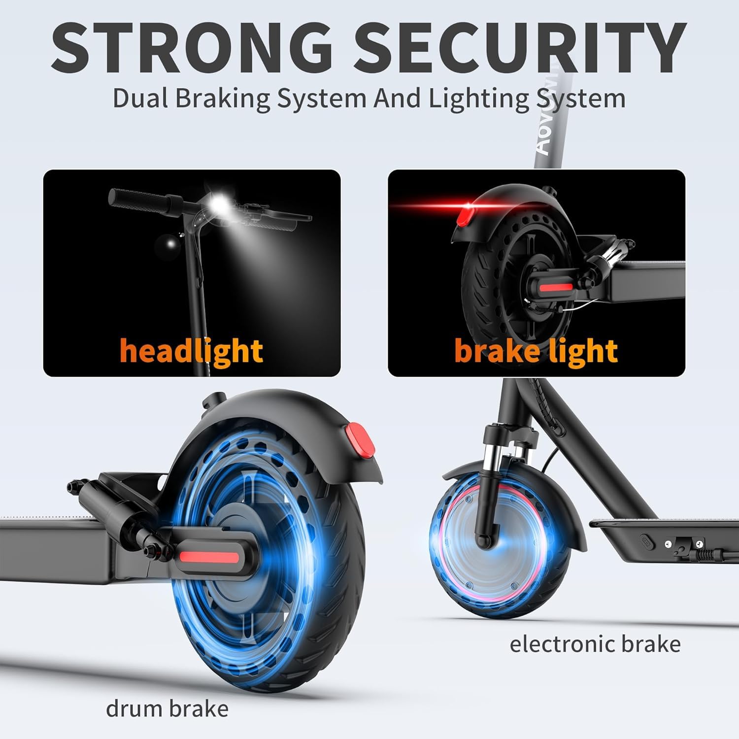 Riuiio Electric Scooter for Adults - 19MPH, 21-Mile, Dual Suspension, 8.5" Solid Tires, 350W Motor, UL2272 Certified Foldable Commuting E-Scooter with App Control, Black