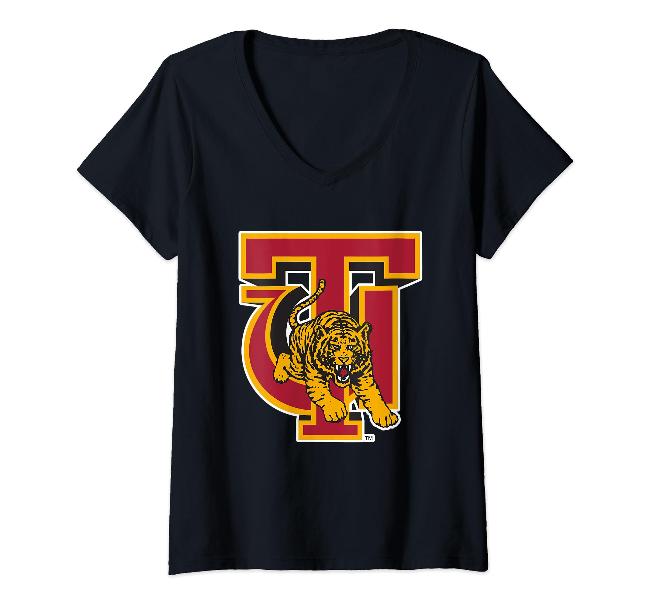 Womens Tuskegee Golden Tigers Icon Officially Licensed V-Neck T-Shirt