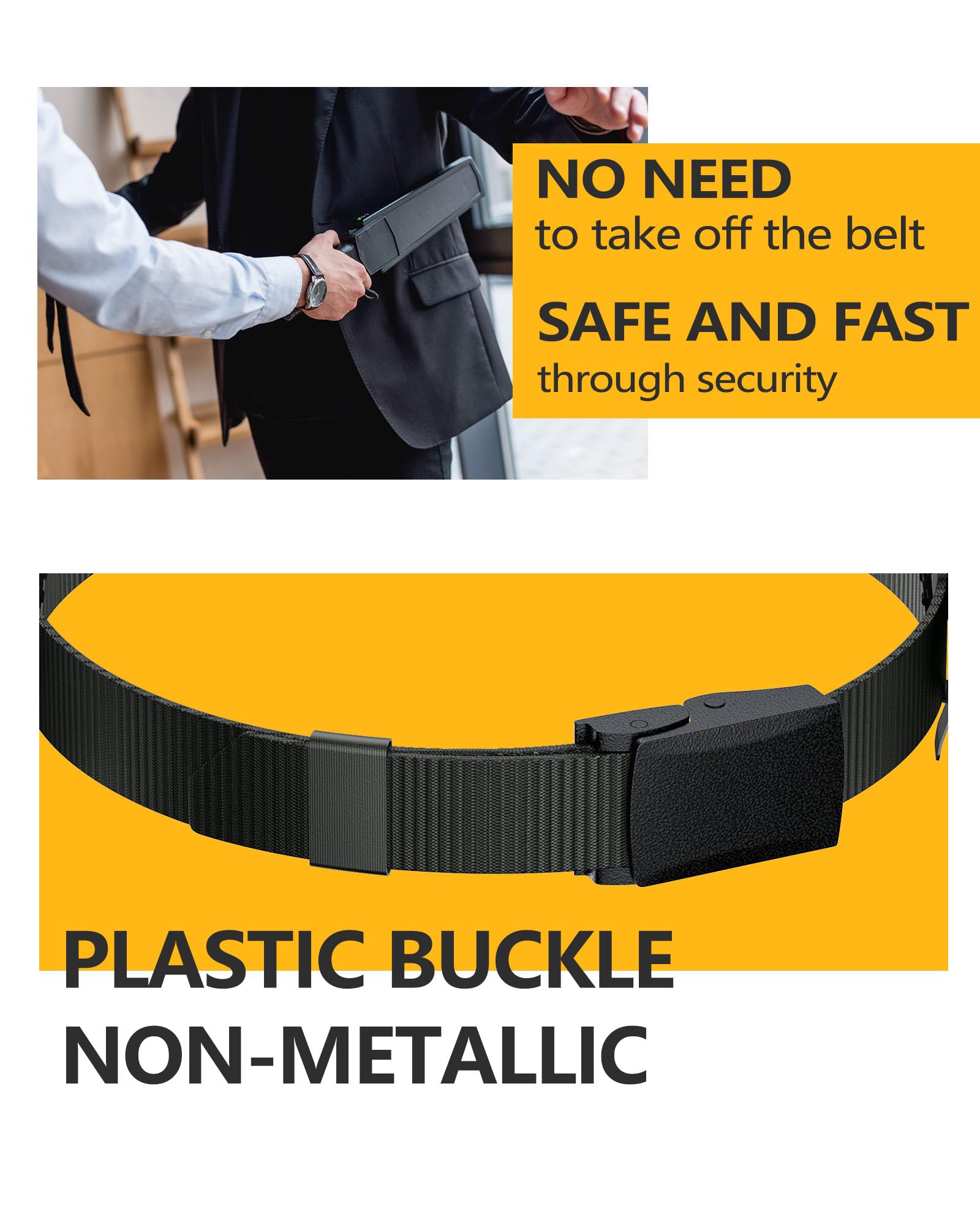morsisho 1 Pack Blue Portable Waist Fan and 1 Pack Grey Tactical Nylon Belt