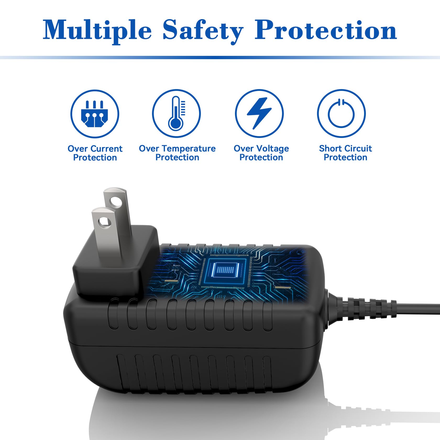 Dmoizka Wall AC Adapter Power Cord Compatible for,Vellax,Medcursor,Mirakel,InvoSpa Shiatsu Back Shoulder and Neck r Charger Power Supply 12V??Only Fit for 12V r ??