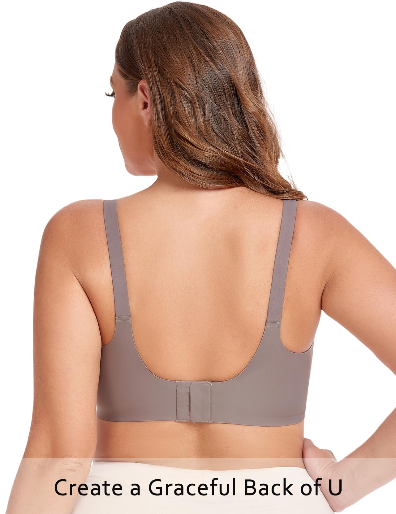 Vinfact Smooth Nursing Bras for Breastfeeding Seamless Maternity Bras for Pregnancy Wireless Bralette with Extra Bra Extender - Large, Gray