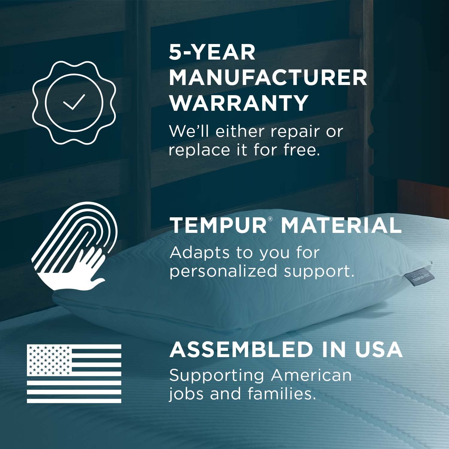 Tempur-Pedic - 15374150 TEMPUR-Cloud ProLo Pillow, Queen, White