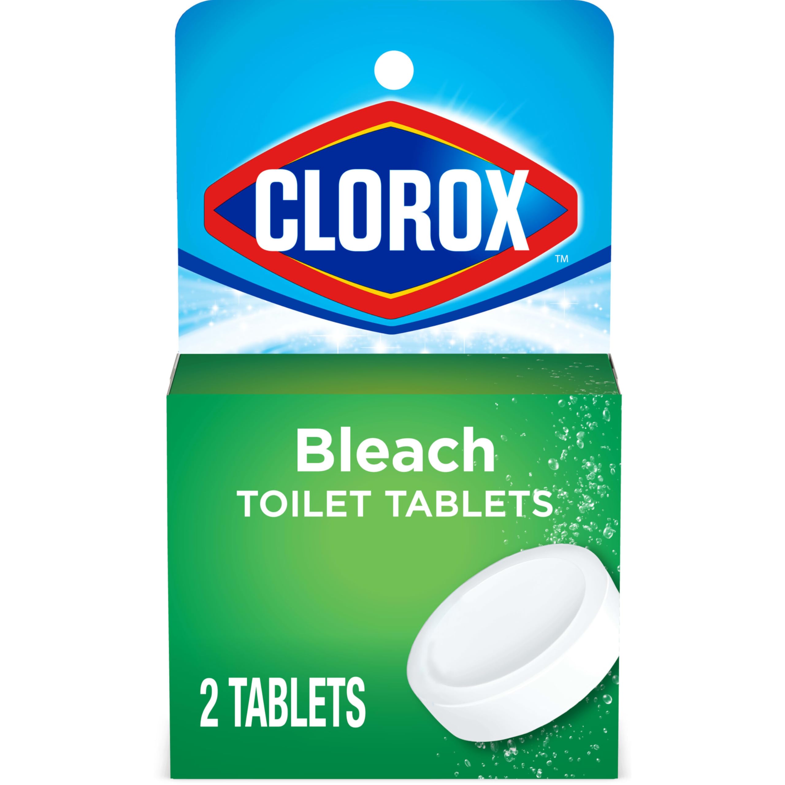 Clorox Ultra Clean Toilet Tablets Bleach 2 Count, 3.5 Ounces Each (Package May Vary)