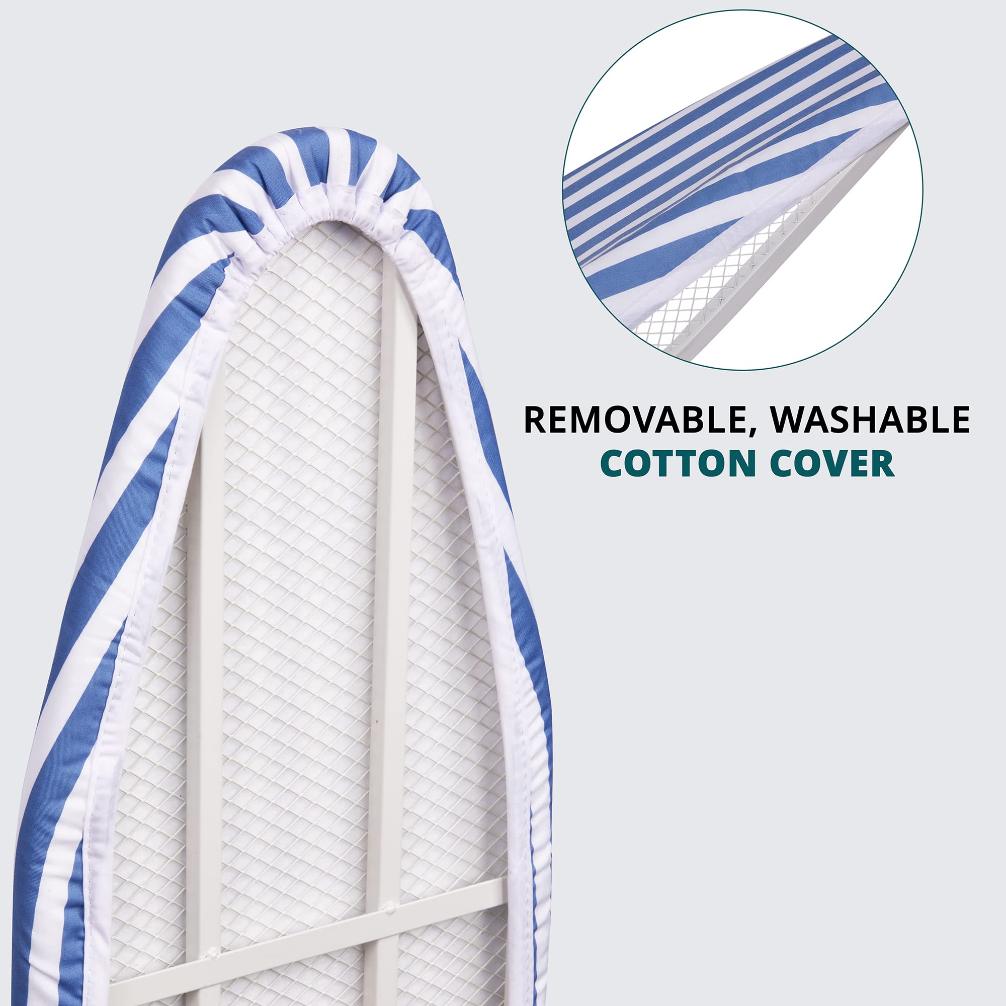 Ivation Wall-Mounted Ironing Board | Foldable 36.2” x 12.2” Ironing Station for Home, Apartment & Small Spaces | Sturdy Folding Board, Easy-Release Lever, Removable Cotton Cover & Mounting Hardware