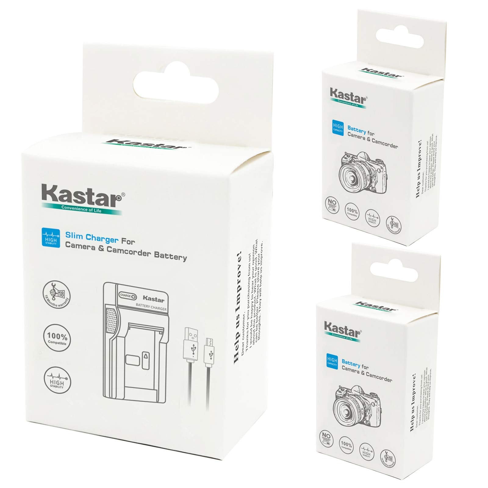 Kastar Battery X2 + Slim USB Charger for Sony NP-BG1 NP-FG1 Battery Sony Cybershot DSC-HX5V, DSC-HX9V, DSC-W30, DSC-W35, DSC-W50, DSC-W55, DSC-W70, DSC-W80, DSC-W290, DSC-H10, H20, H50, H55, H70, H90