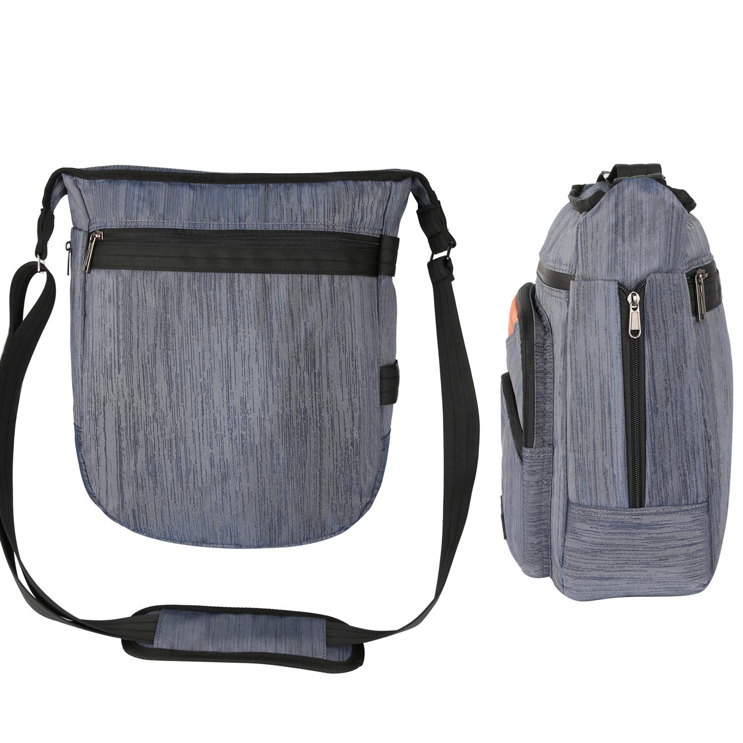 Vertical Messenger Bag, Crossbody Bag, Larswon Shoulder Bag Laptop Bag Satchel Blue