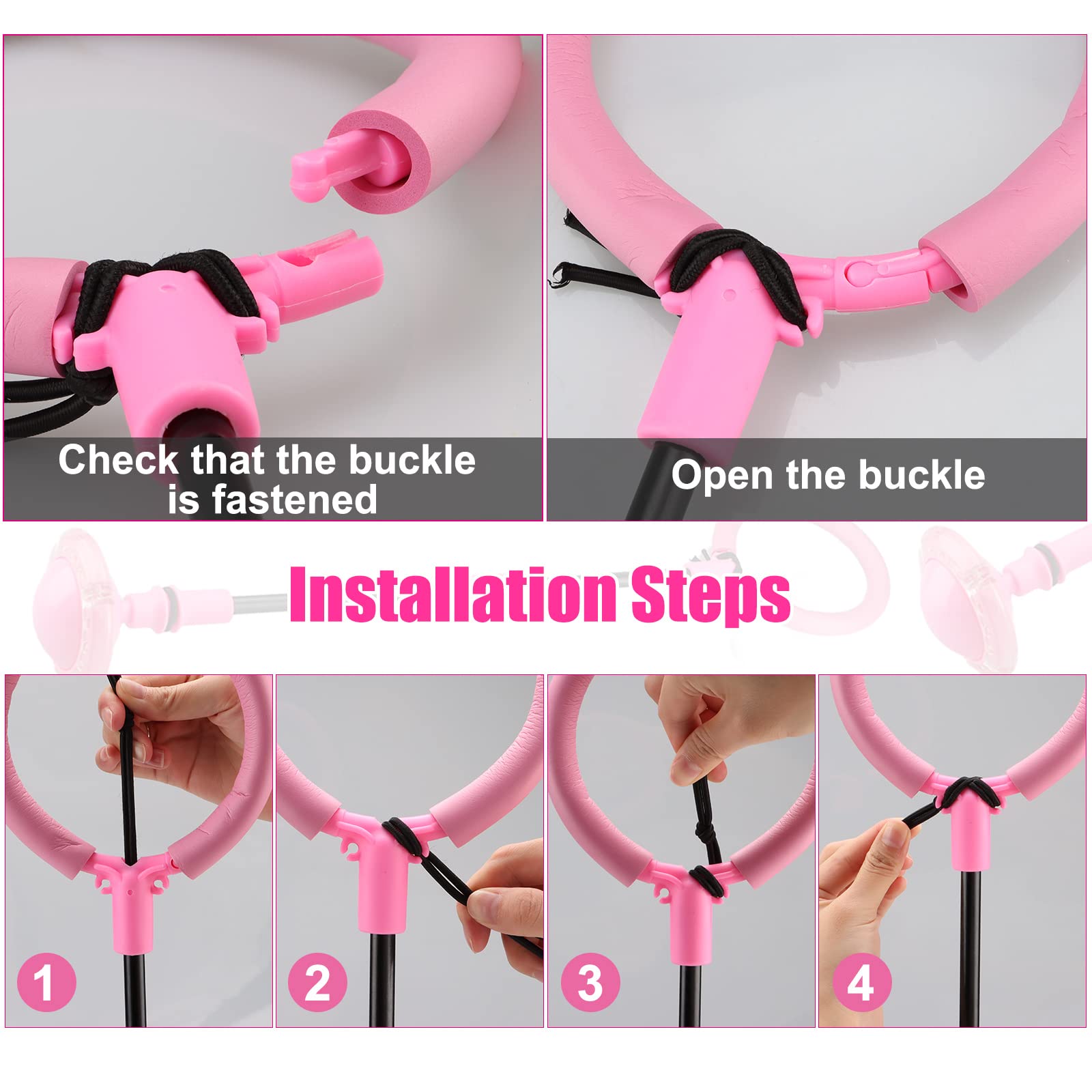 Chridark Ankle Skip Ball for Kids - Foldable Flash Wheel Skip Ball, Outside Game Toys for Kids & Adults, Gift for Boys & Girls Age 5 6 7 8 9 10 Years Old (Pink)