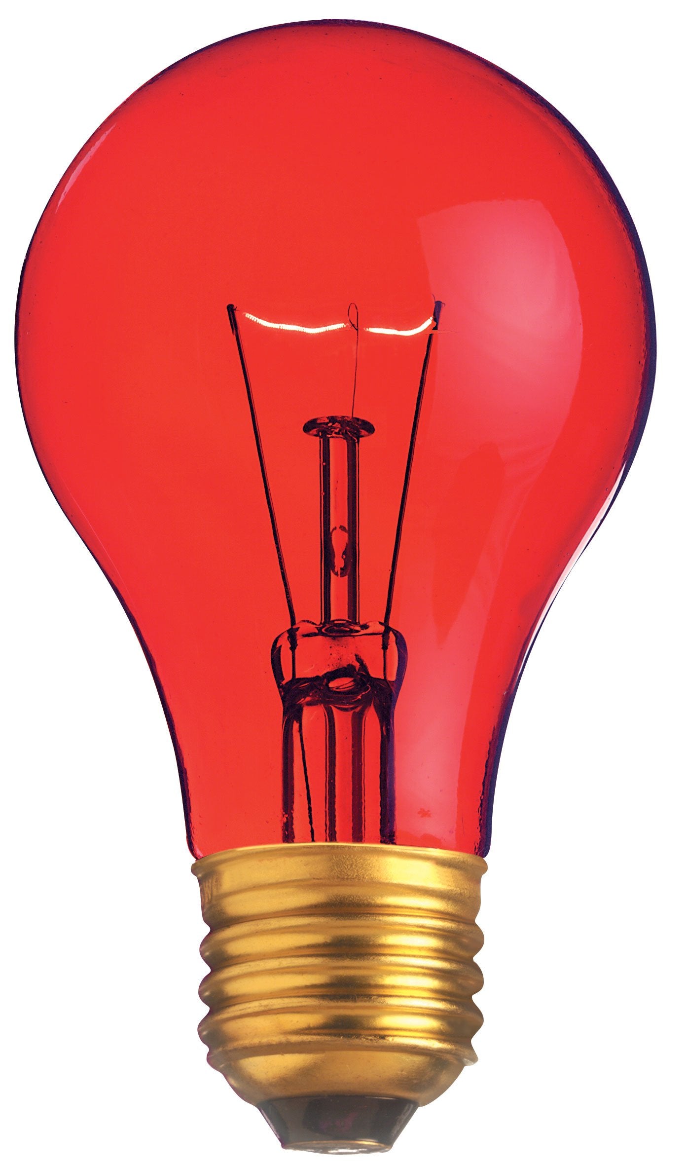 Satco S6080 Medium Light Bulb in Bronze/Dark Finish, 4.13 inches, 25, Transparent Red