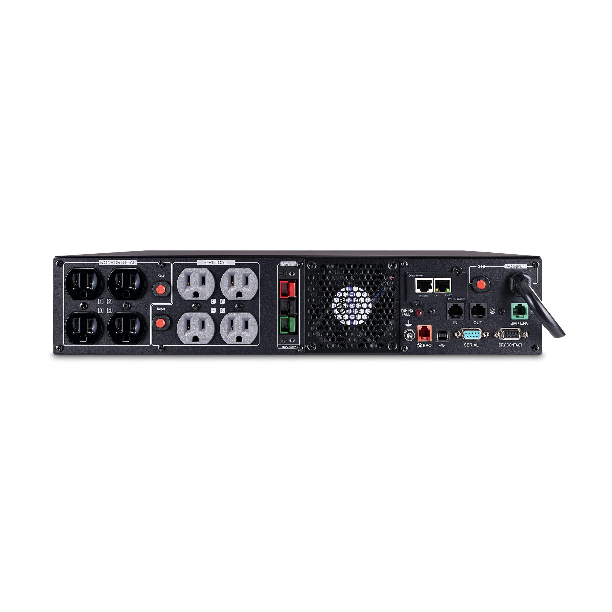 CyberPower PR1500RTXL2UN Smart App Sinewave UPS System, 1500VA/1500W, 8 Outlets, 2U Rack/Tower, RMCARD205 Pre-Installed, EBM Option, Black