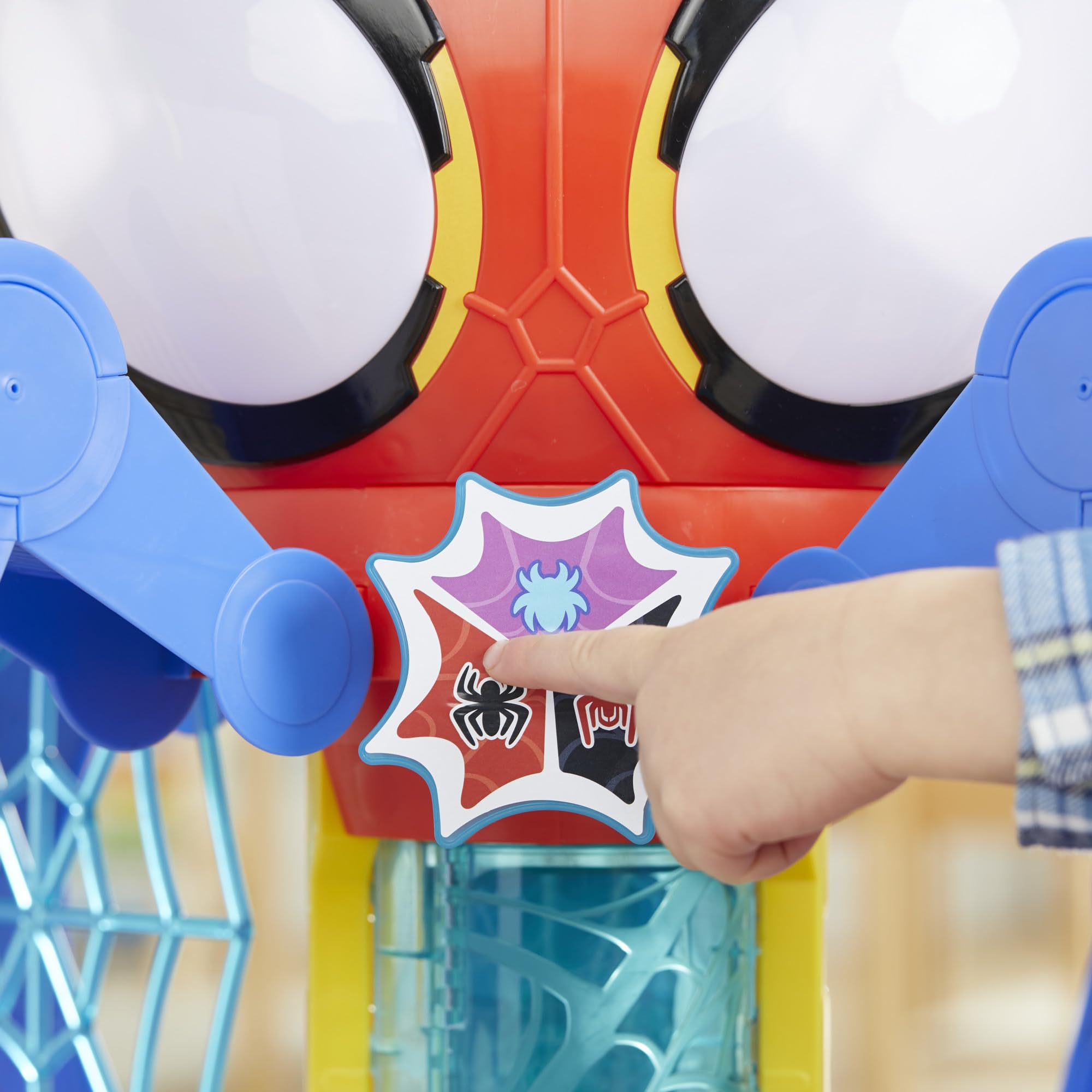 Spidey and His Amazing Friends Web-Spinners Web-Quarters, Kids Playset with Action Figure, Vehicle, and Accessories, Marvel Super Hero Toys, Ages 3 and Up
