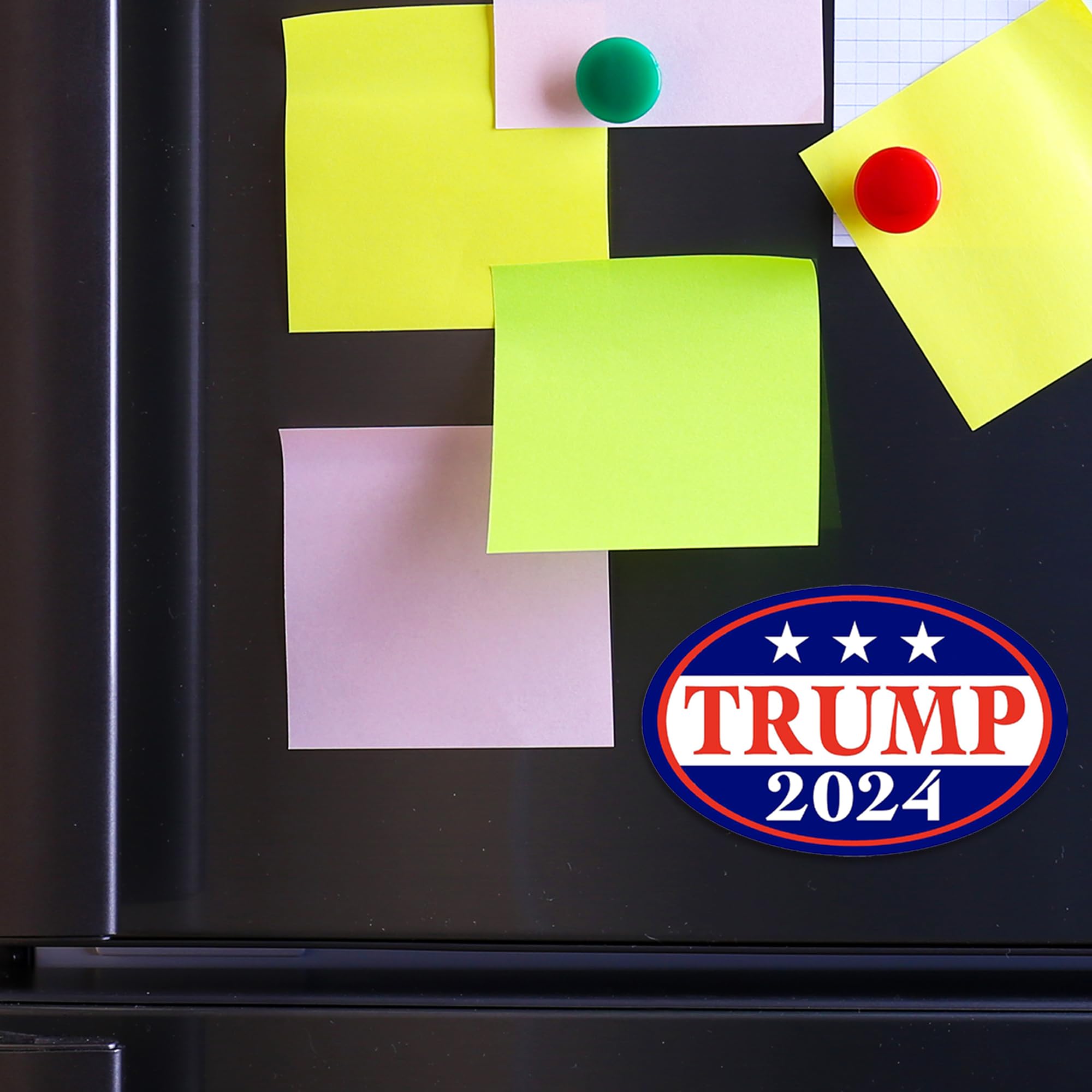 Trump 2024 Donald Trump for President Magnetic Bumper Sticker Oval, Share w/Family & Friends - Political Sticker for Vehicle, Refrigerator - Car Magnet Decal, Room & Wall Decor, Gift - 3.5"x5.5"