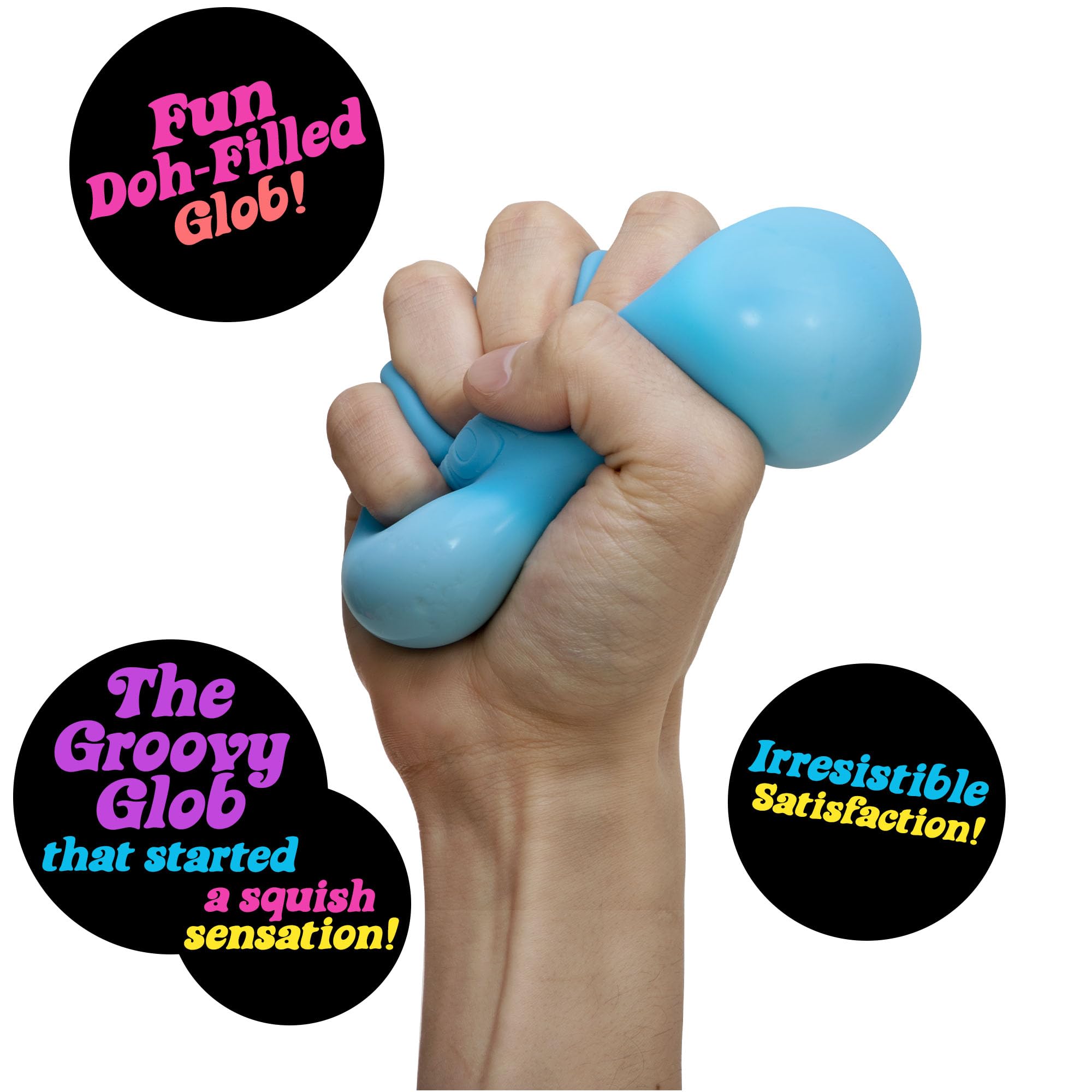 Schylling NeeDoh Original - Sensory Fidget Toy - Assorted Colors - Ages 3 to Adult , 1 Count ( Pack of 1)