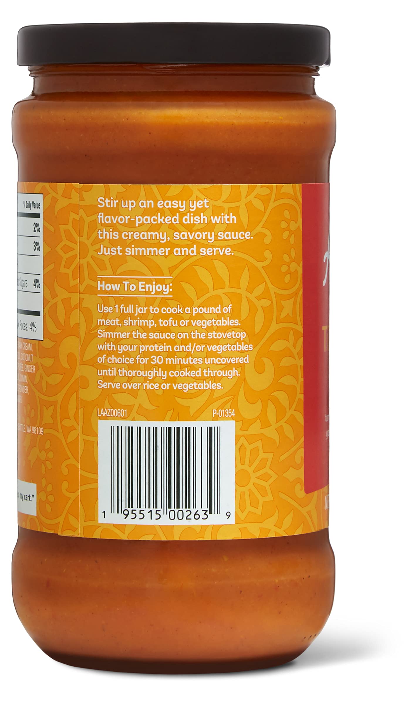 Amazon Brand - Aplenty, Tikka Masala Simmer Sauce, 16 oz