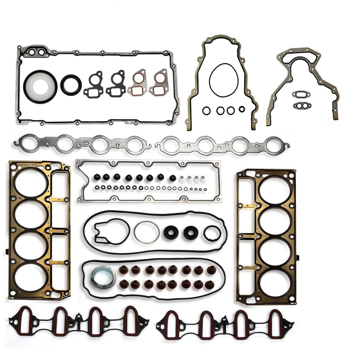 Vincos MLS Full Cylinder Engine Gasket Set HS26191PT-1 CS9284 Compatible with Avalanche/Suburban/Express/Savana 1500 5.3L Silverado/Sierra 1500 Tahoe Yukon 4.8L 5.3L V8 2004 2005 2006