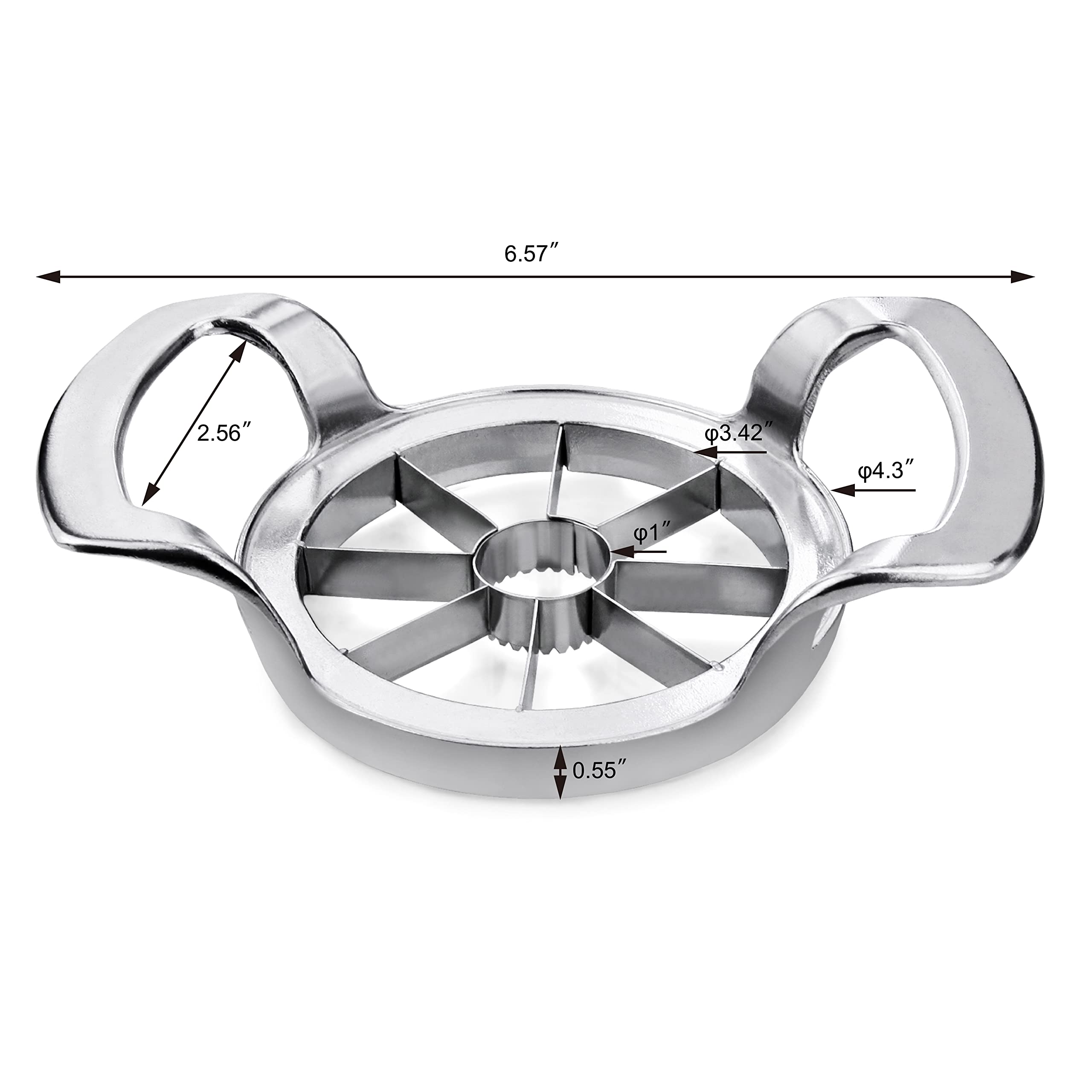 New Star Foodservice Heavy Duty Commercial Apple Corer and Divider, Silver