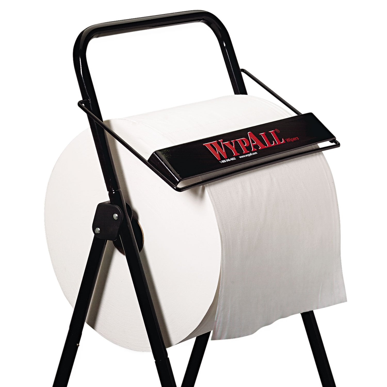 WypAll Jumbo Roll Wiper Dispenser (80596), Black, Portable, 16.8"x18.5"x33" (Qty 1)