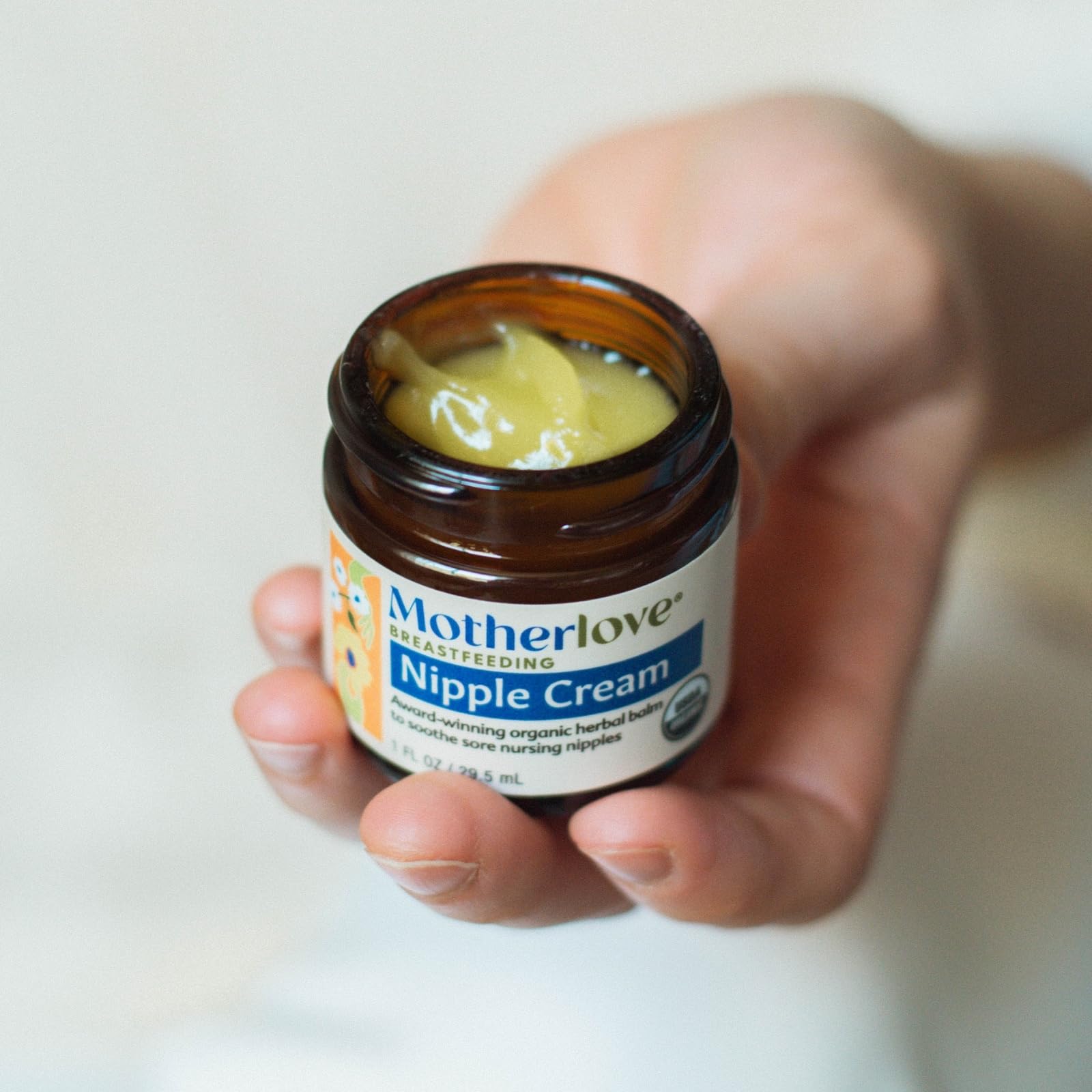 Motherlove Nipple Cream (1 oz) Organic Lanolin-Free Nipple Cream for Breastfeeding—Benefits Nursing & Pumping Moms