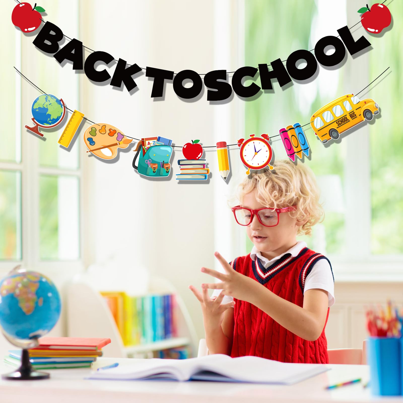 YQUQWN, Back to School Banner - No DIY, First Day of School Banner for First Day of School Decorations, Welcome Back to School Banner for Welcome Back to School Decorations, Back to School Decorations