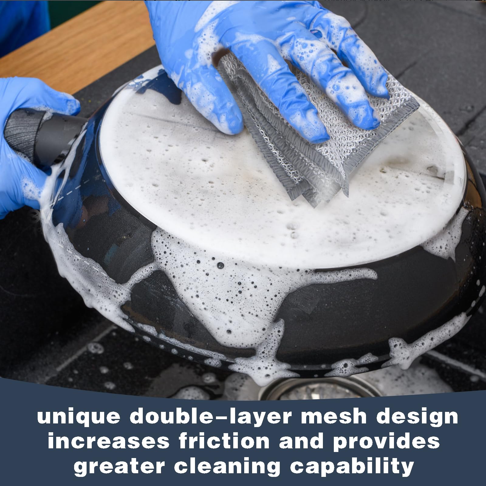 PIPUHA 10 Pack Stainless Steel Scrubber, Non-Scratch Heavy-Duty Dish Cleaning Cloth, Reusable Metallic Fiber Scrubber for Kitchen, Dishwasher Safe, Multi-Use Cleaning Rags