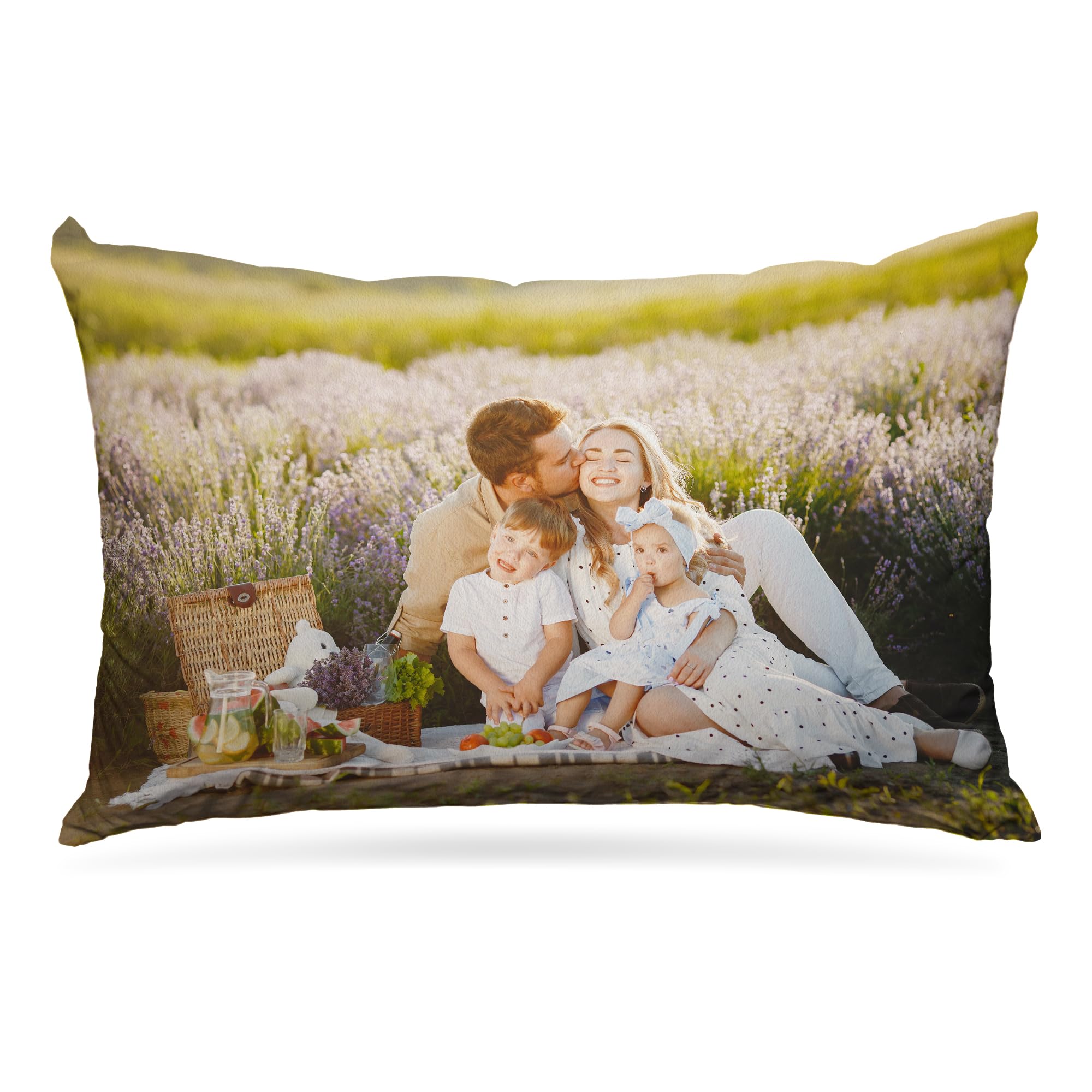 GagetElec Custom Pillows with Picture,Personalized Pillow with Photo,(16 Inch X 24 Inch Optional Pillow Insert) Custom Couple Gifts,Two-Sides Design Printed