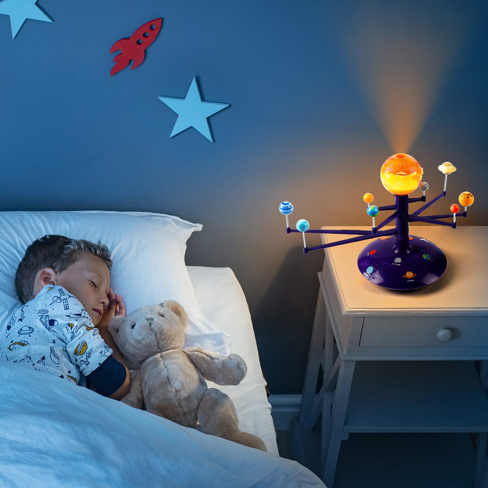 Solar System Model Kit for Kids - 8 Planets for Kids Solar System Toys 3-5, Talking Solar System Project Kit