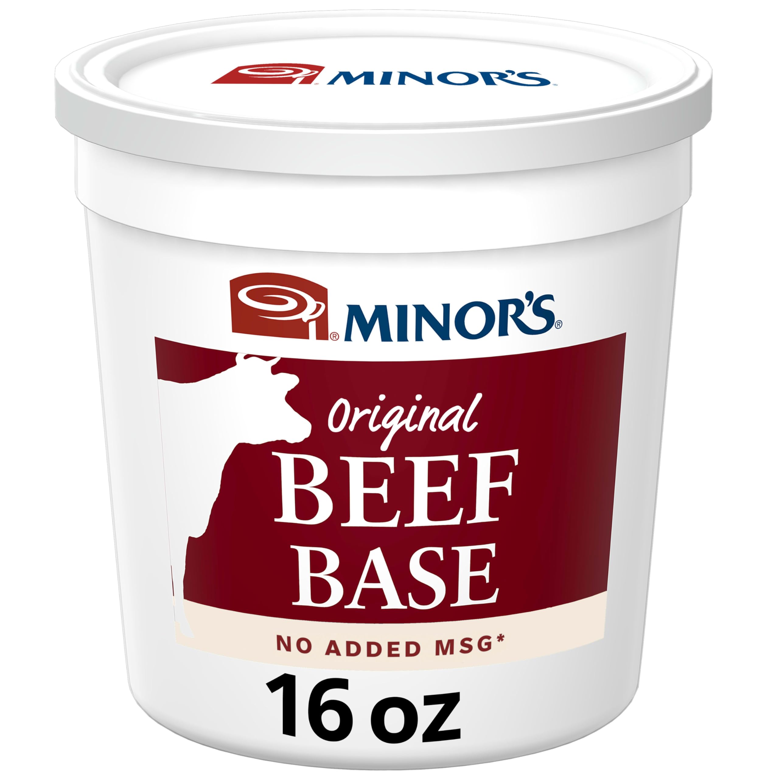 Minor's Beef Base and Stock, Great for Soup Broth and Sauces, 0 Grams Trans Fat, No Added MSG, 16 oz Tub