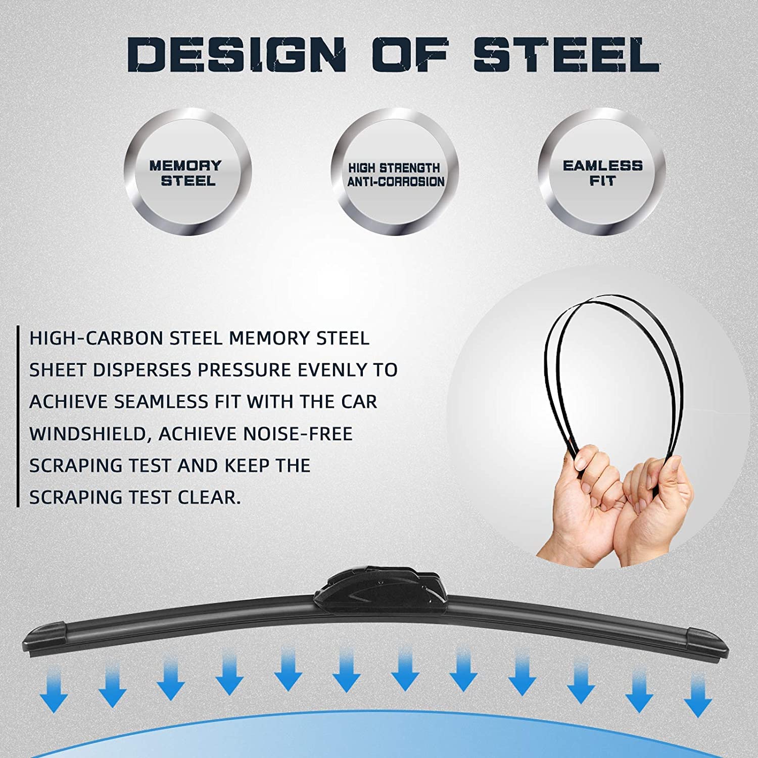 AUTOBOO Replacement for Honda Pilot Rear and Front Windshield Wiper Blade 2009-2015,3 Pieces 22"+21"+14 inch…