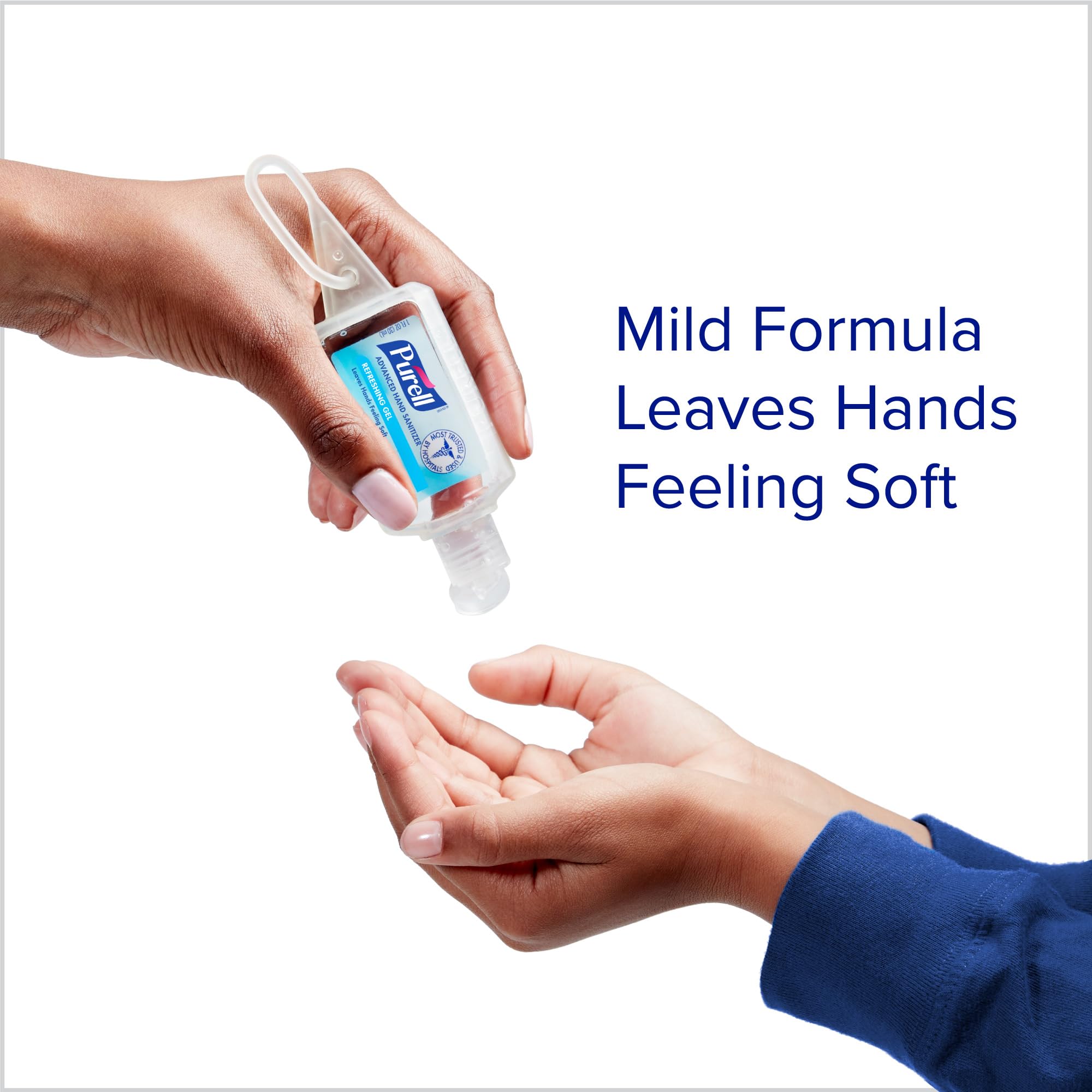 Purell Advanced Hand Sanitizer Variety Pack, Naturals and Refreshing Gel, 1 Fl Oz Travel Size Flip-Cap Bottle with Jelly Wrap Carrier (Pack of 8) - 3900-09-ECSC