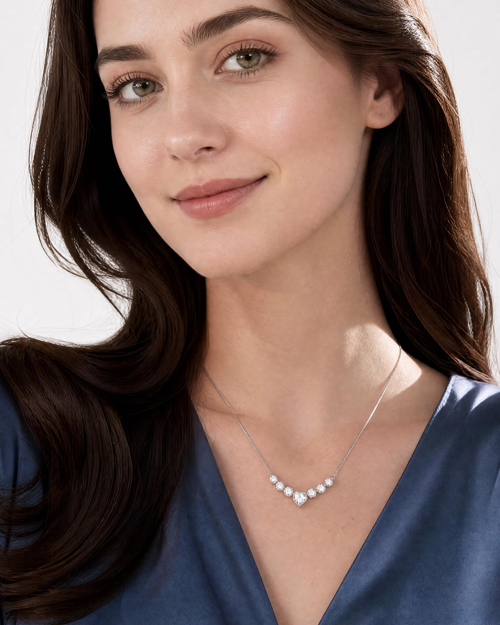 N9NEMUSES Moissanite Necklace for Women, 4.4 Moissanite Heart Necklace Engraved 'I LOVE YOU' Gift for Wife Birthday Wedding Anniversary Women Jewelry for Her Wife Girlfriend Mom Daughter