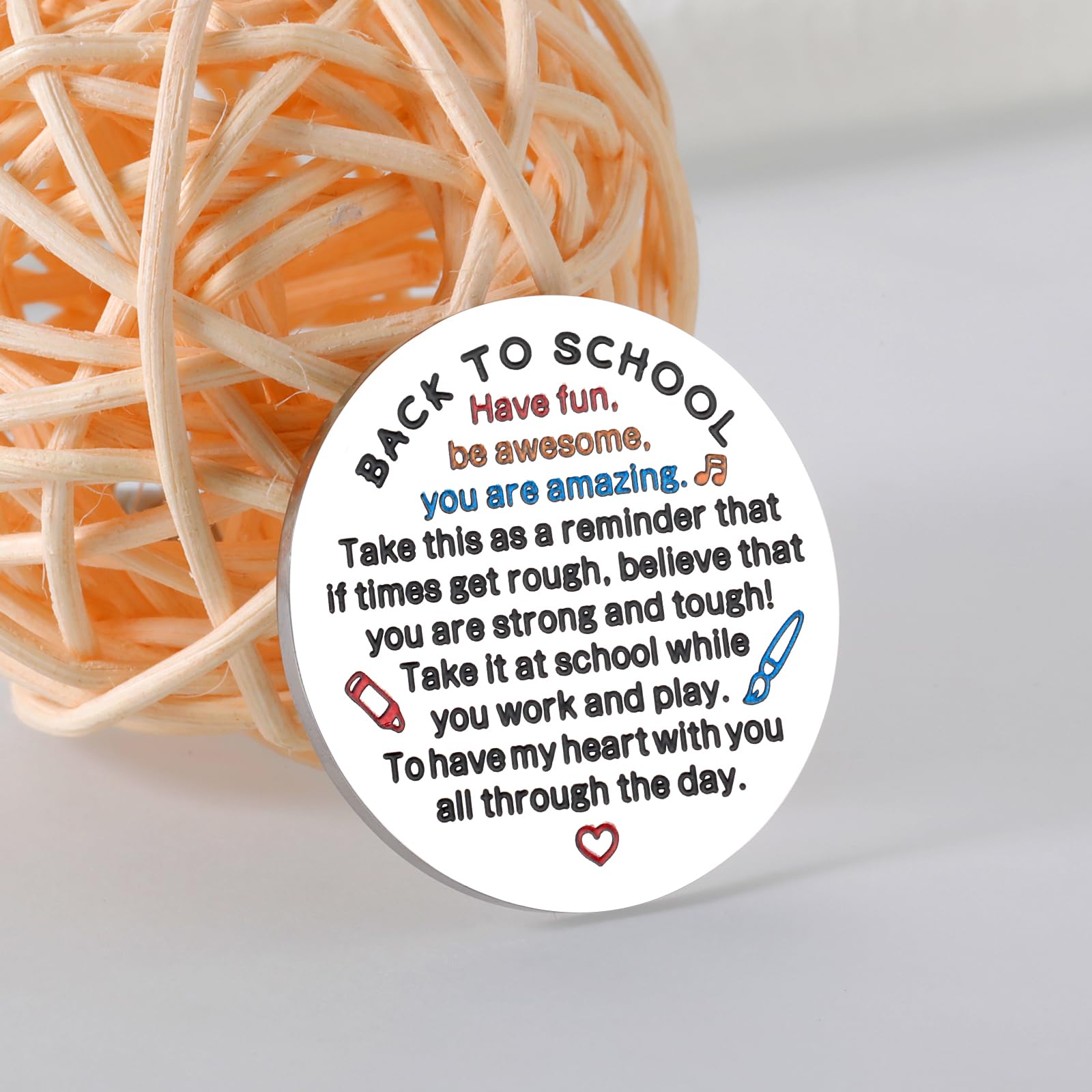 First Day Of School Gifts,Back to School Supplies for Students,Cute School Accessories for Son Daughter Back to School,Gifts for Freshman,Positive Pocket Hug Gifts,Birthday Gifts,Summer Gifts