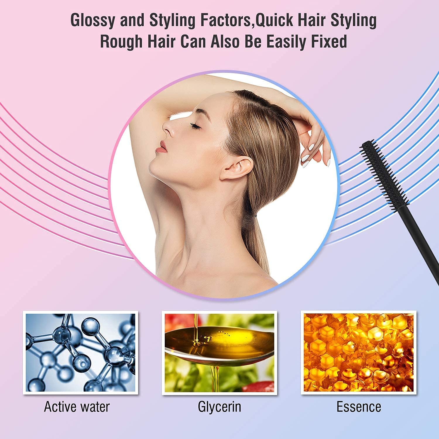 FUNAN Hair Finishing Stick 2 Pack for Small Broken Hair Cream/ Gel for Women Naturally Refreshing, Non-Greasy and Non-Sticky
