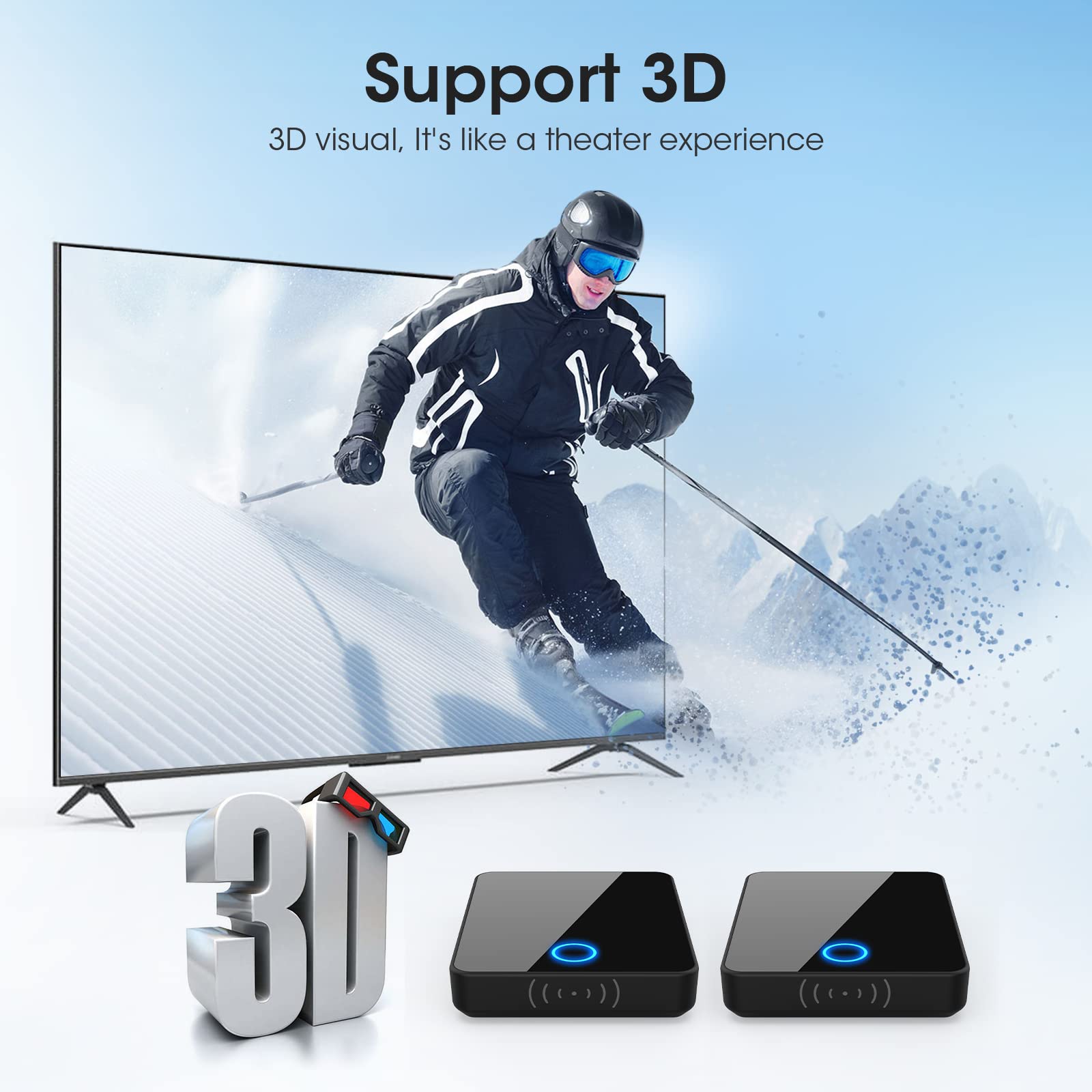 Wireless HDMI Transmitter and Receiver,Binken 150m Wireless HDMI Extender Support 1080P@60 Hz, Support 2.4/5GHz for Streaming Video Audio from Laptop, PC Satellite to HDTV Projector Model 810