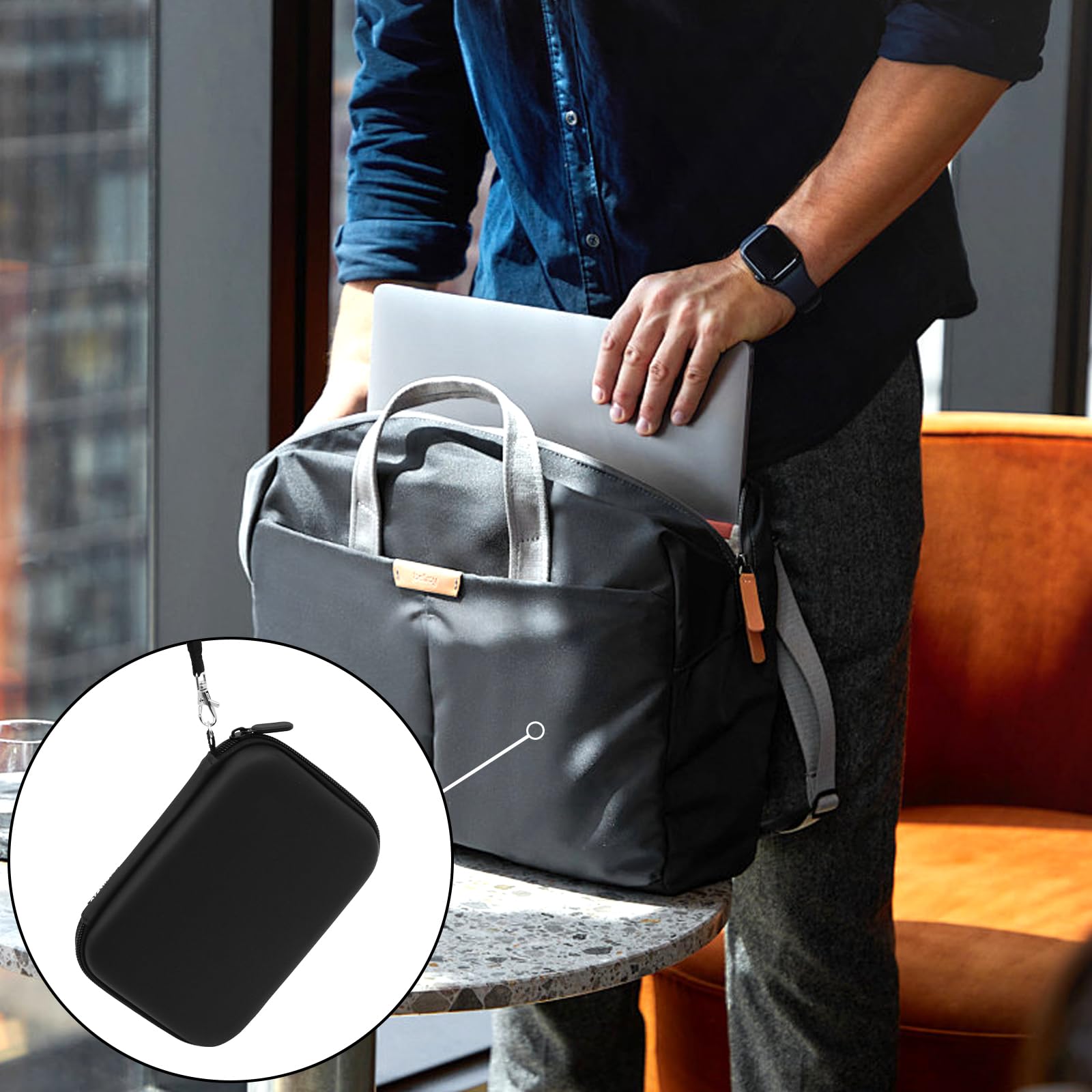 External Hard Drives Carrying Case Protection Hard EVA Case for Seagate External Hard Drive 1TB 2TB 3TB 4TB 5TB Portable HDD Hard Drive Case Mesh Inner Pocket Travel Pouch Organizer Storage Bag